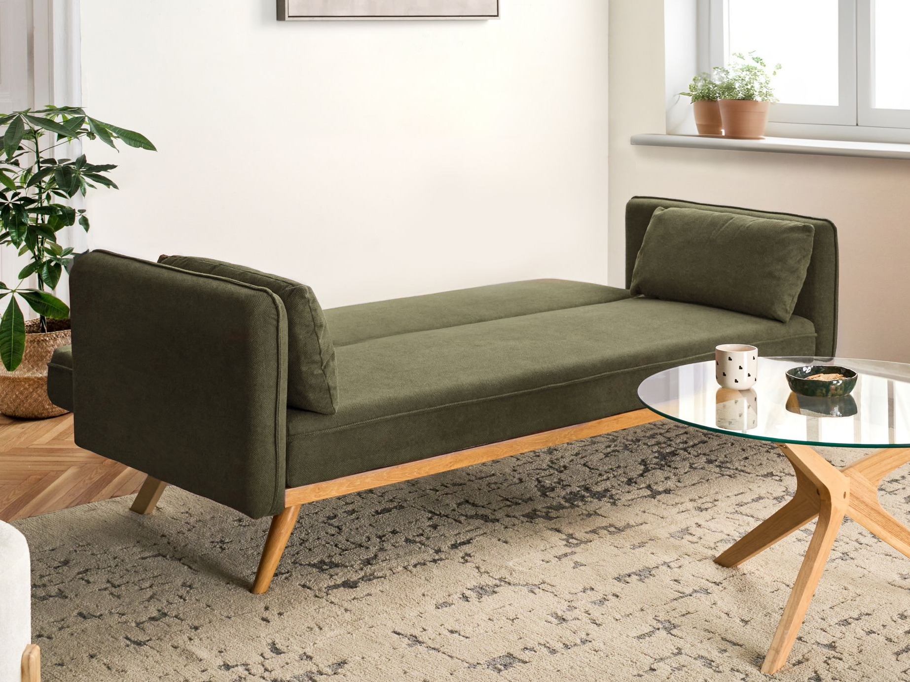 Dīvāns gulta Berwyn 2821 (Zaļš)