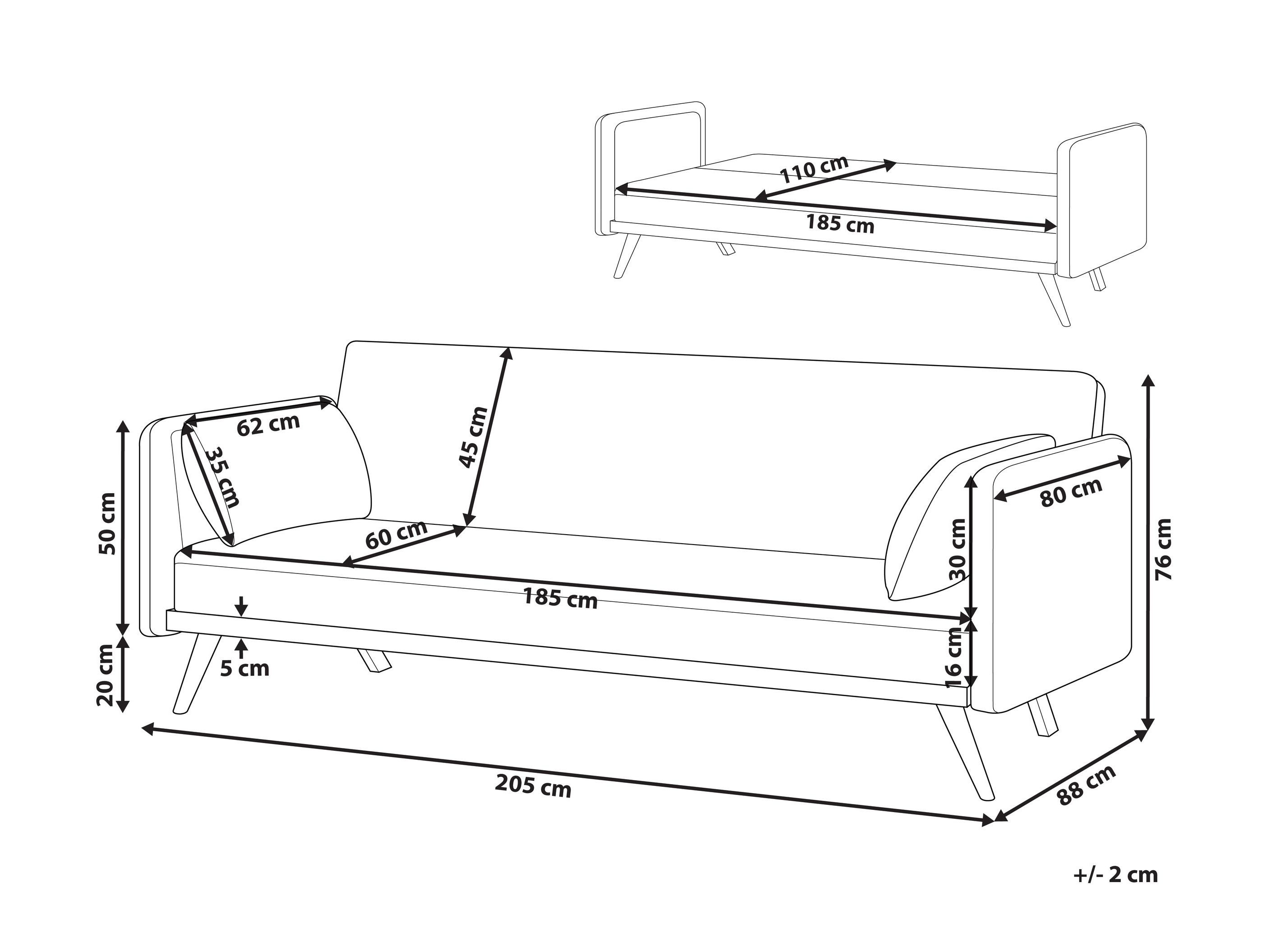 Dīvāns gulta Berwyn 2821 (Zaļš)