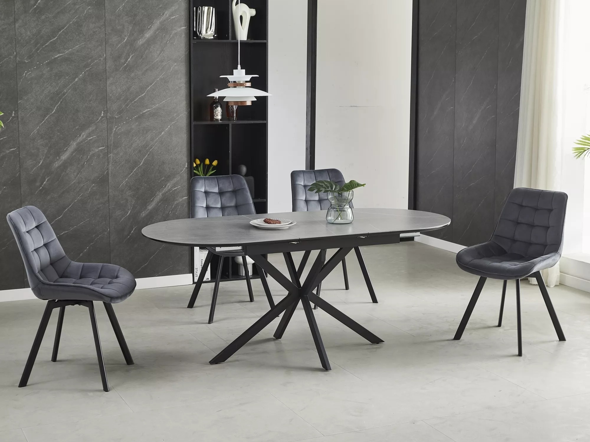 Galds Detroit 862 (Pelēks marmors)