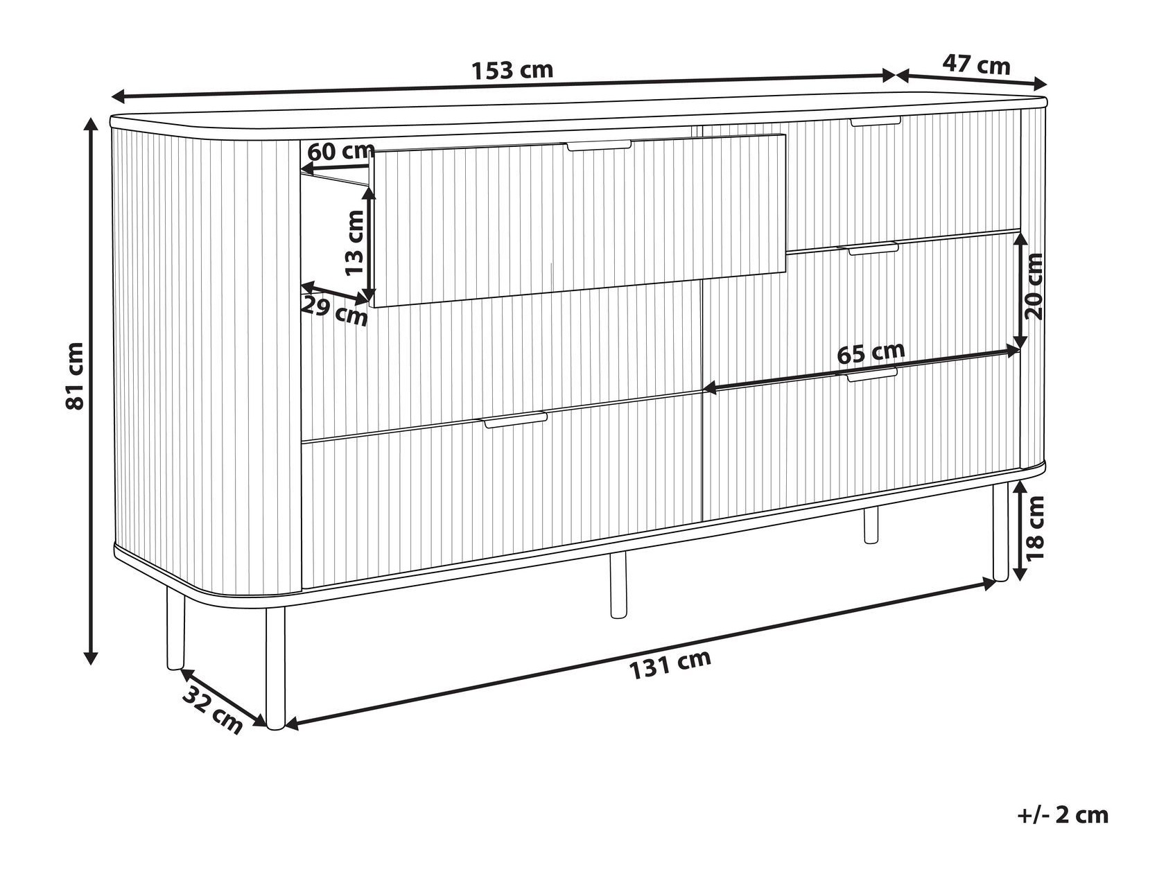 Kомод Fencalu 109 (Чёрный)
