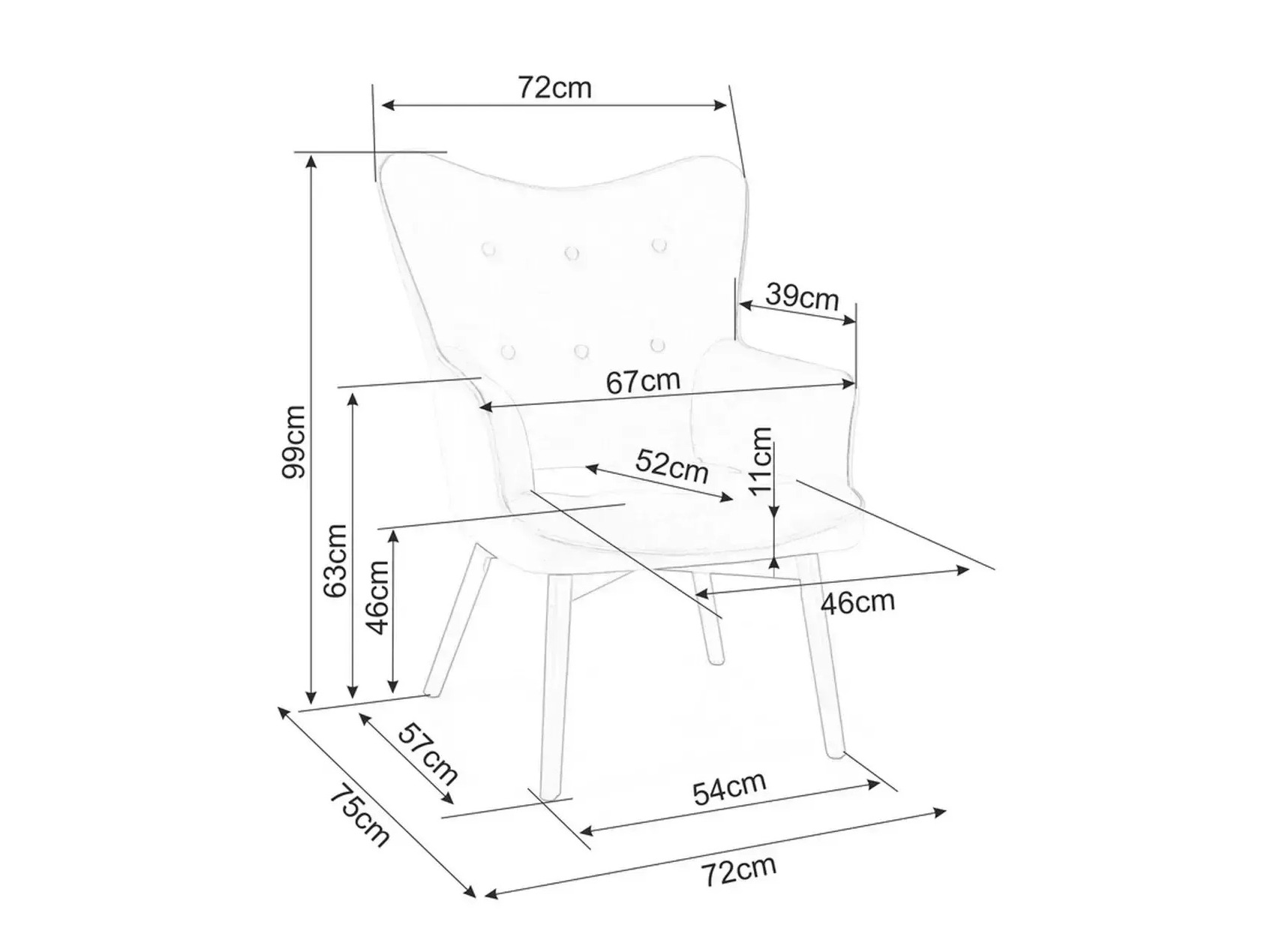 Кресло Detroit 864 (Серый)