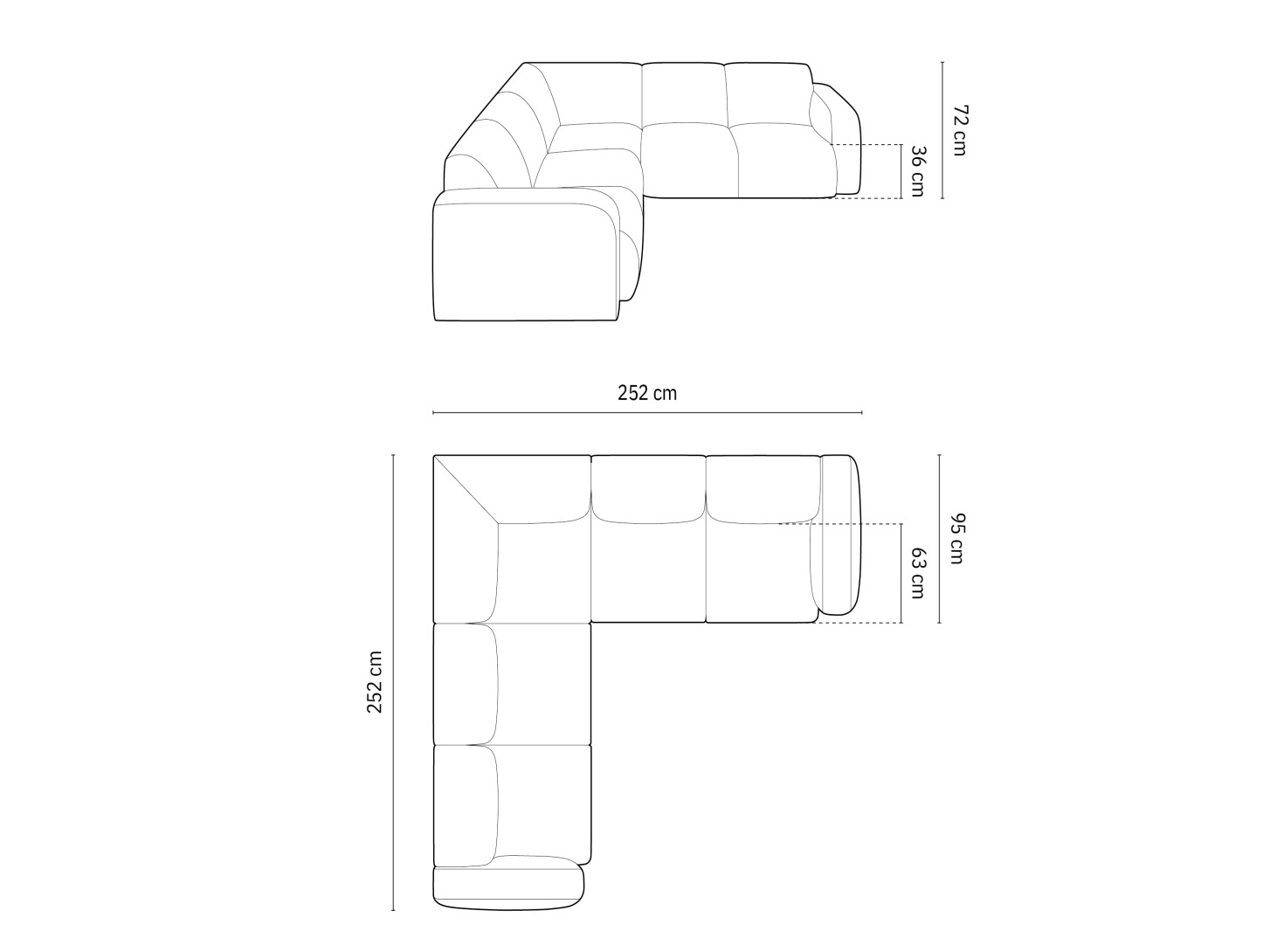 Stūra dīvāns Romtoru 104 (Baloo 2083)