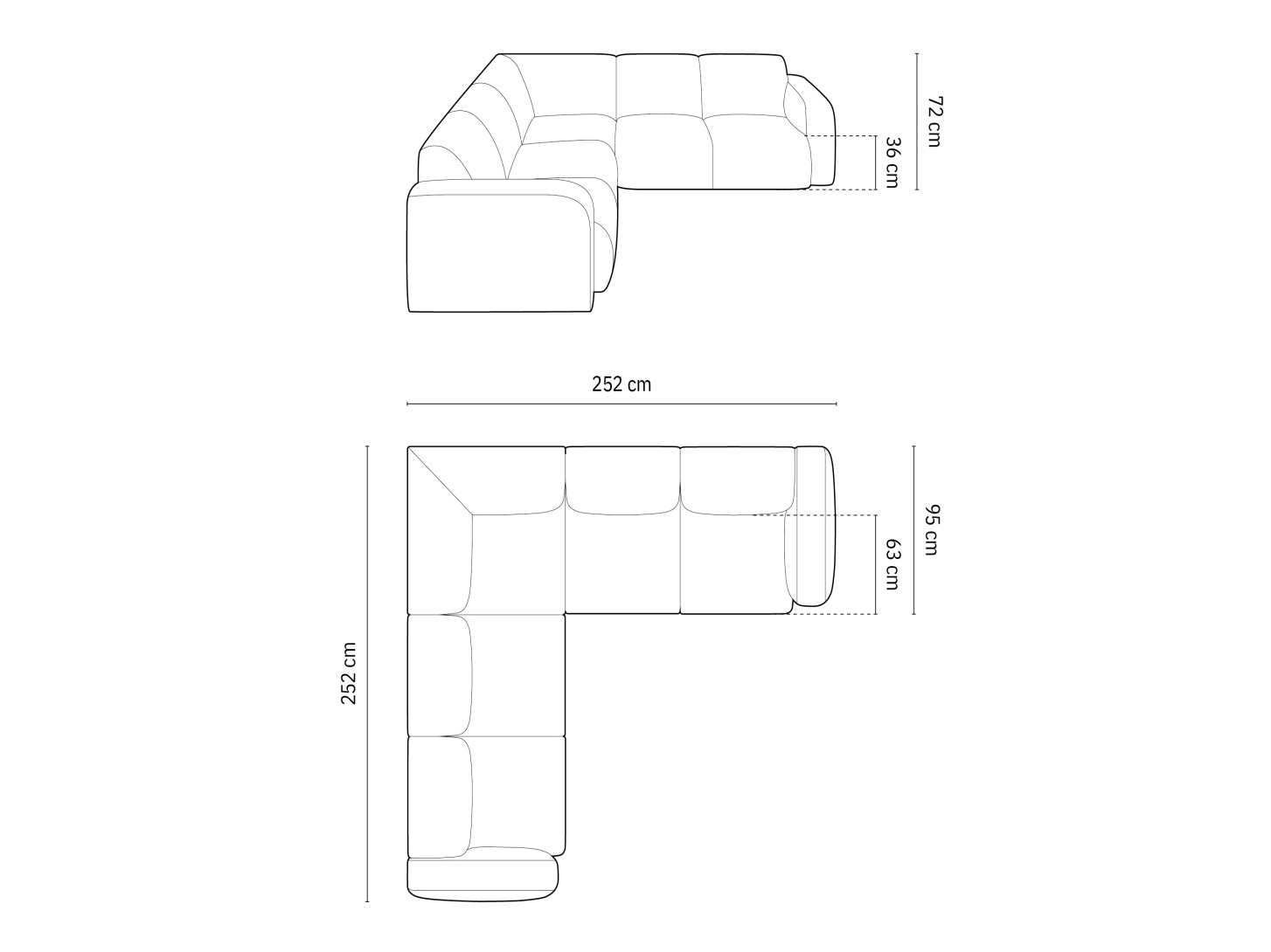 Stūra dīvāns Romtoru 104 (Haga 78)