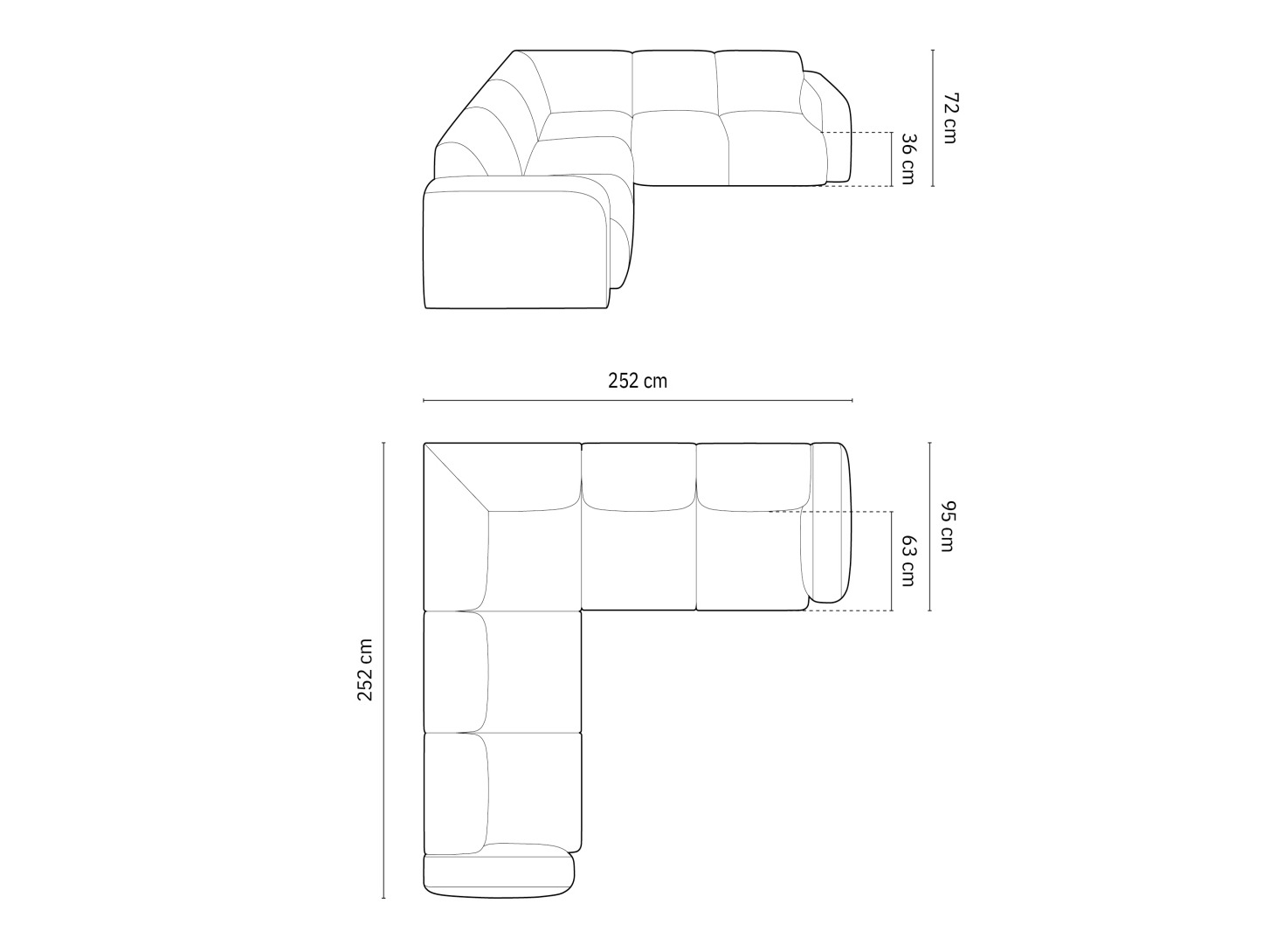 Stūra dīvāns Romtoru 104 (Rebel 12)