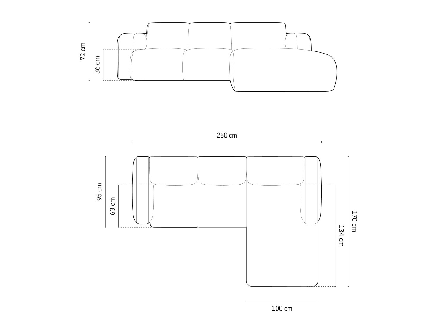 Угловой диван Romtoru 103 (Rebel 18)