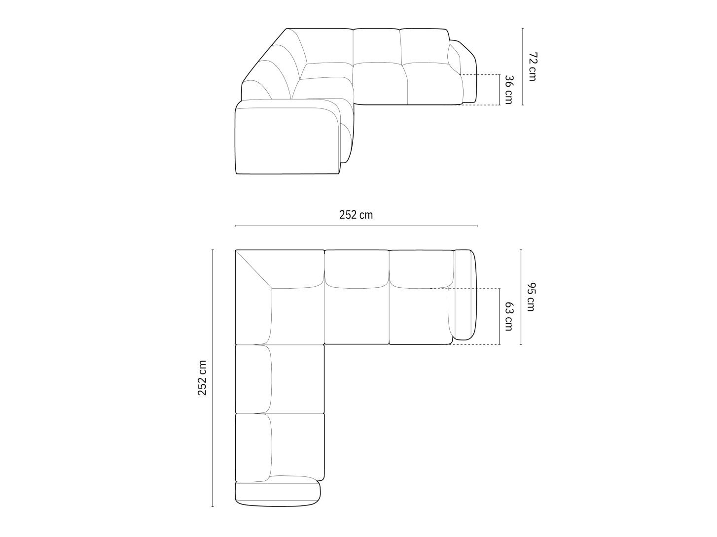 Угловой диван Romtoru 104 (Baloo 2073)