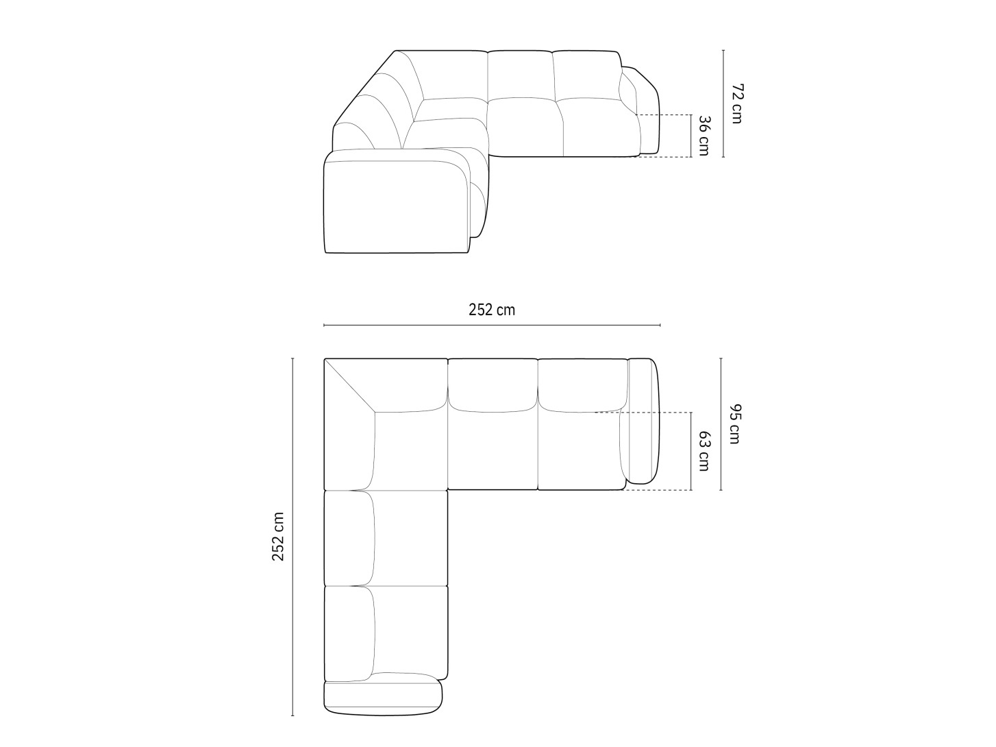 Угловой диван Romtoru 104 (Rebel 16)