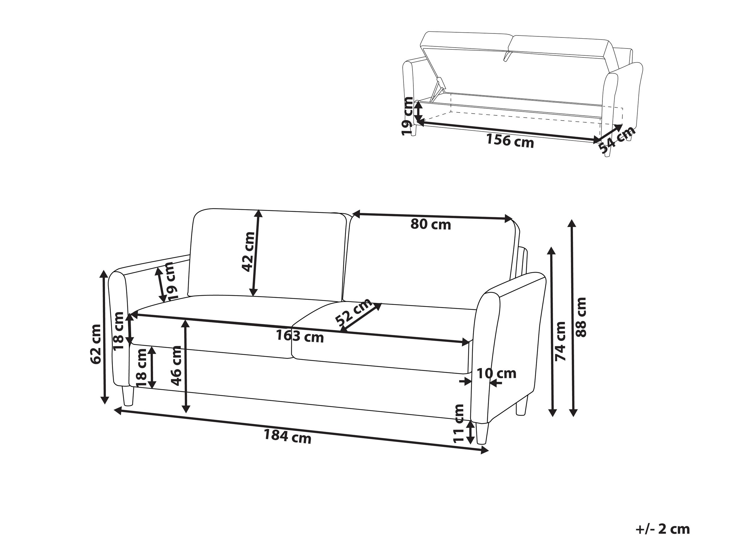 Dīvāns Berwyn 2721 (Pelēks)