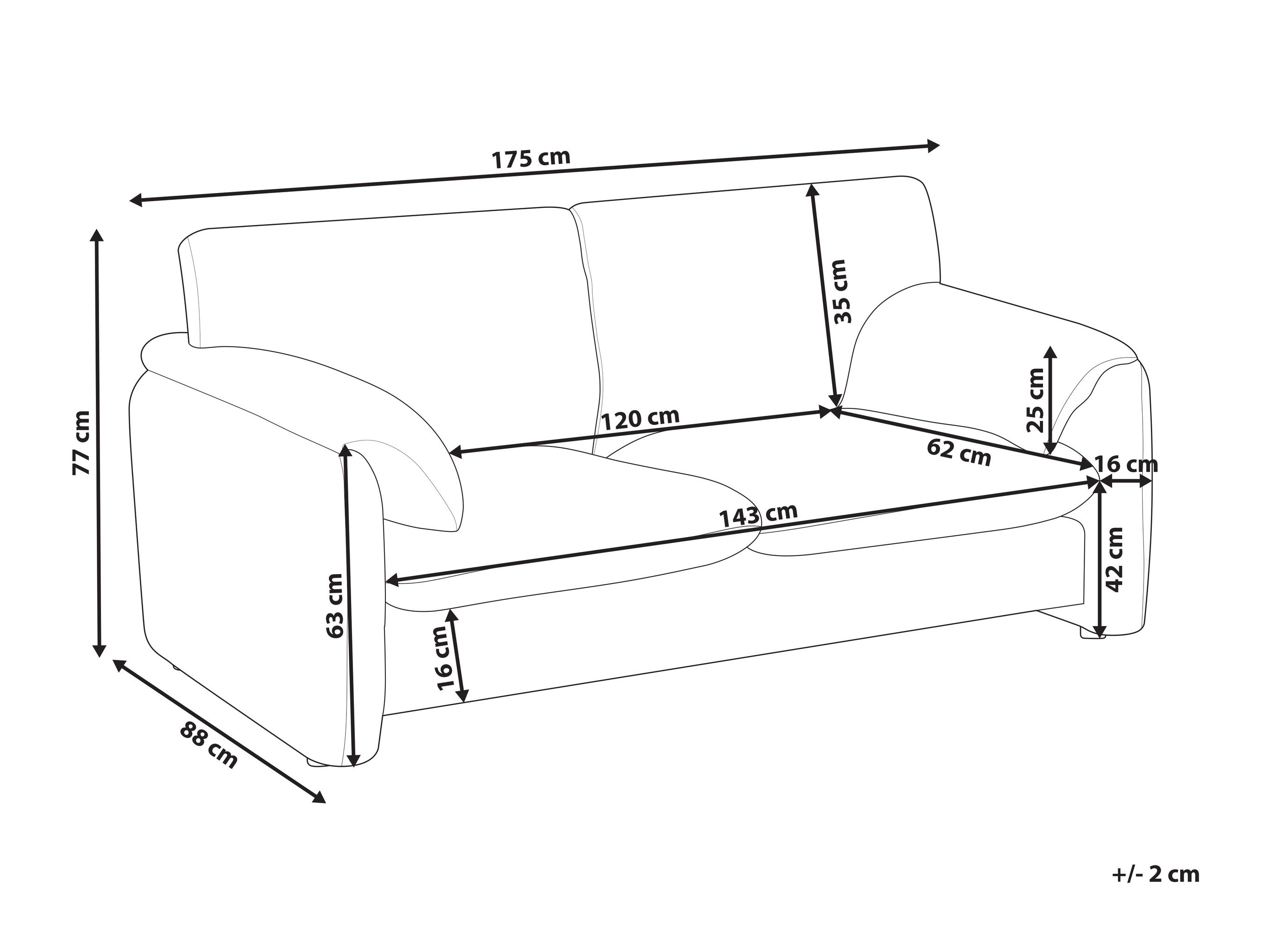 Dīvāns Berwyn 2824 (Taupe)