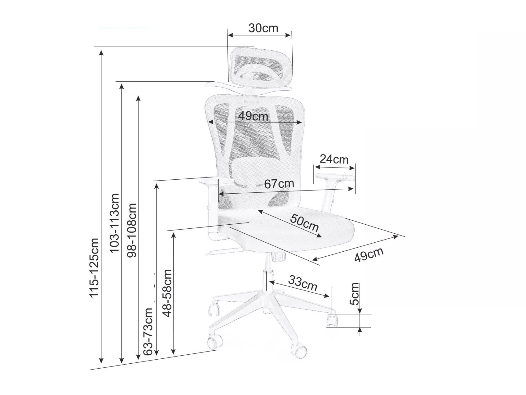 Biroja krēsls Detroit 872 (Pelēks)
