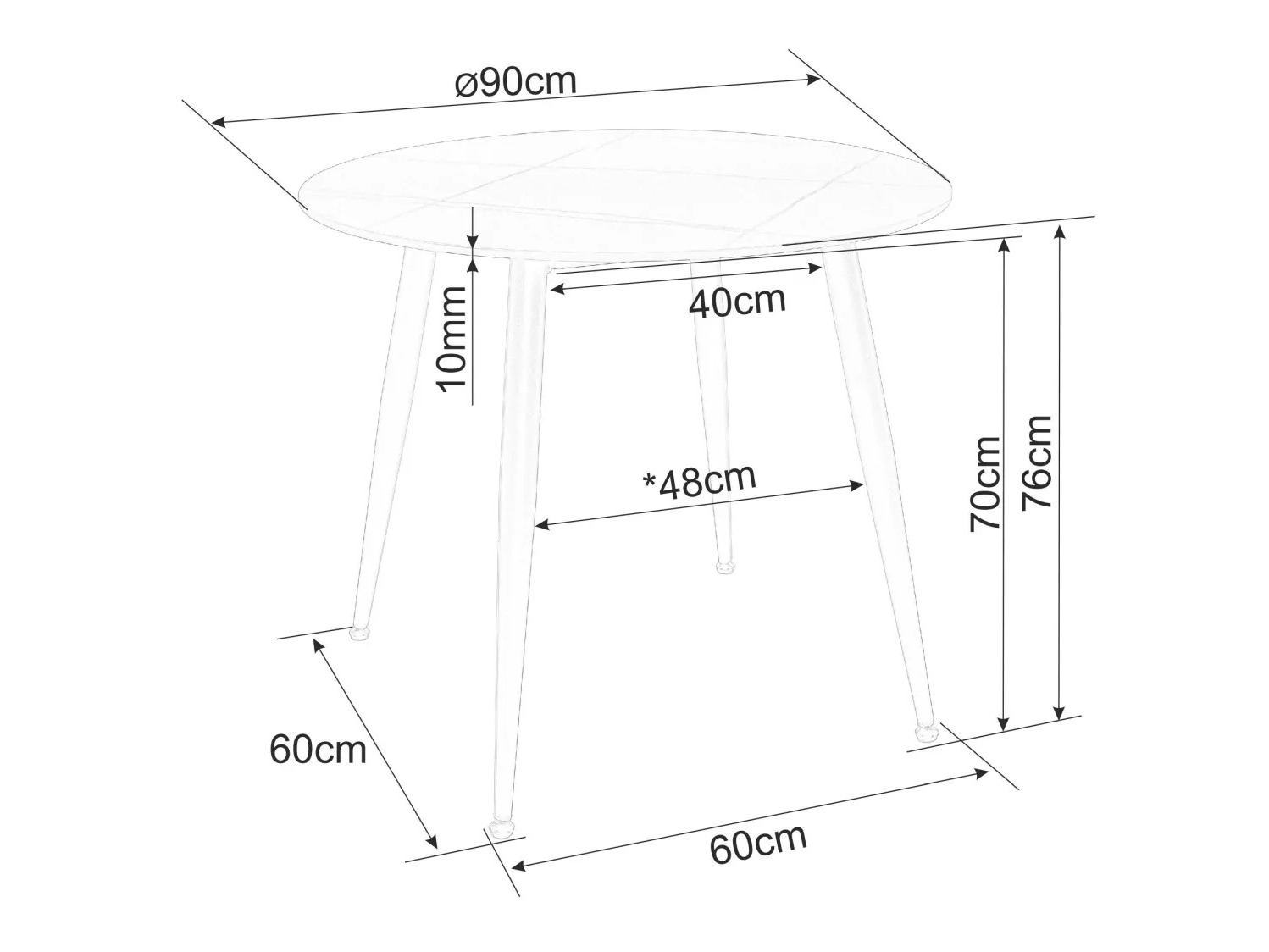 Galds Detroit 871 (Balts marmors)