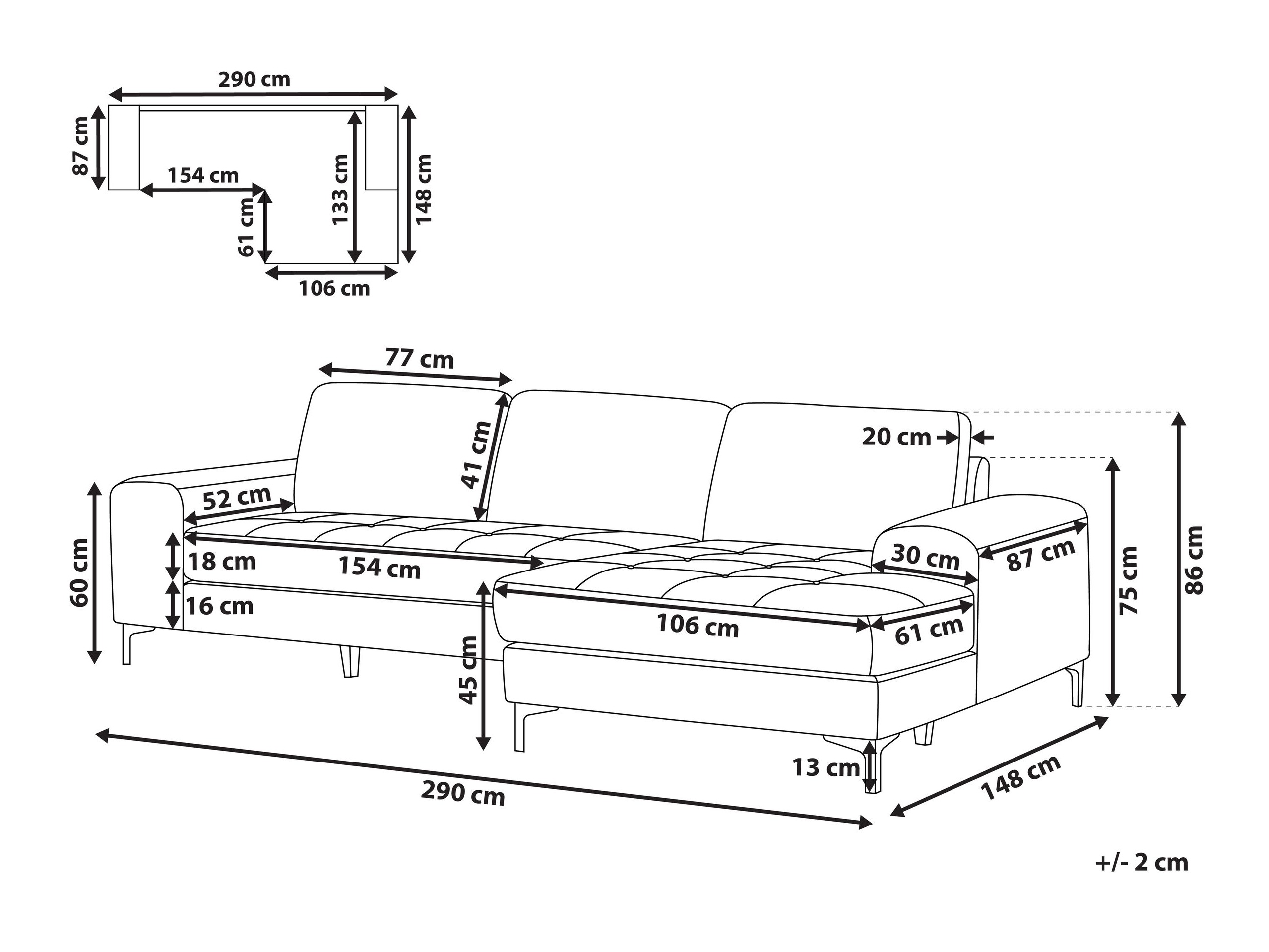 Stūra dīvāns Berwyn 2825 (Tumši zaļš)