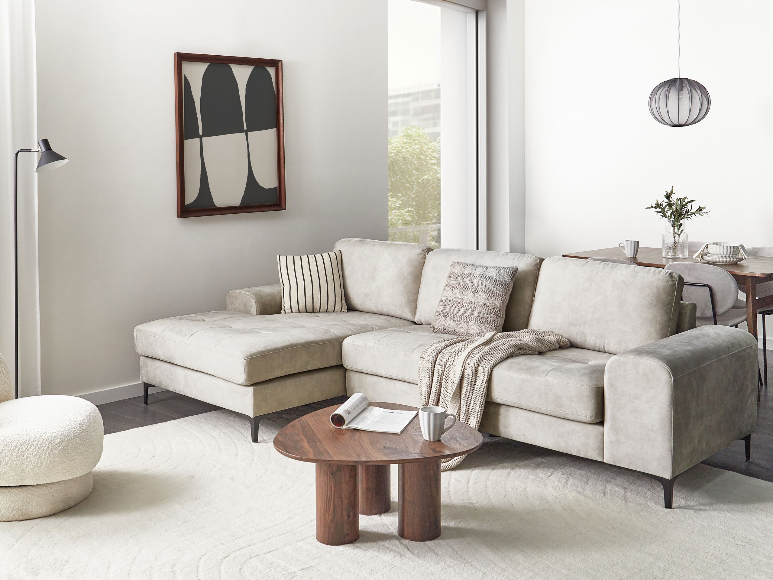 Угловой диван Berwyn 2825 (Светло-бежевый)