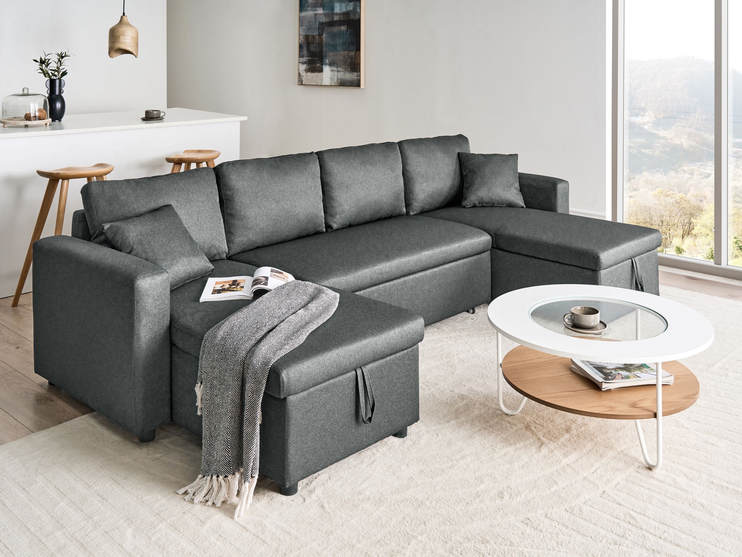 Угловой диван Berwyn 2826 (Тёмно-серый)