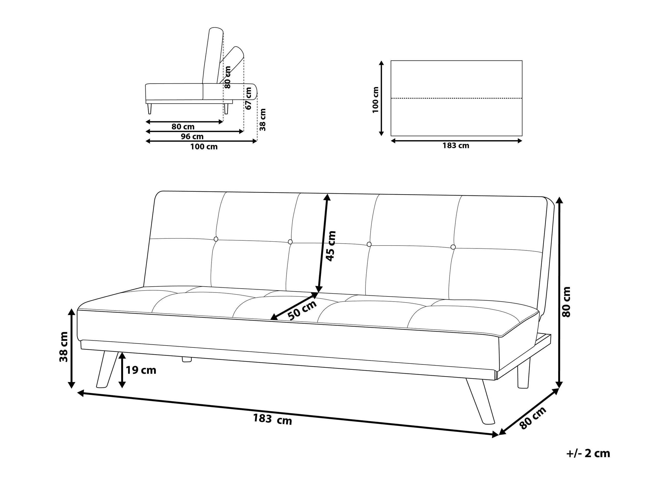 Диван-кровать Berwyn 747 (Тёмно-серый)