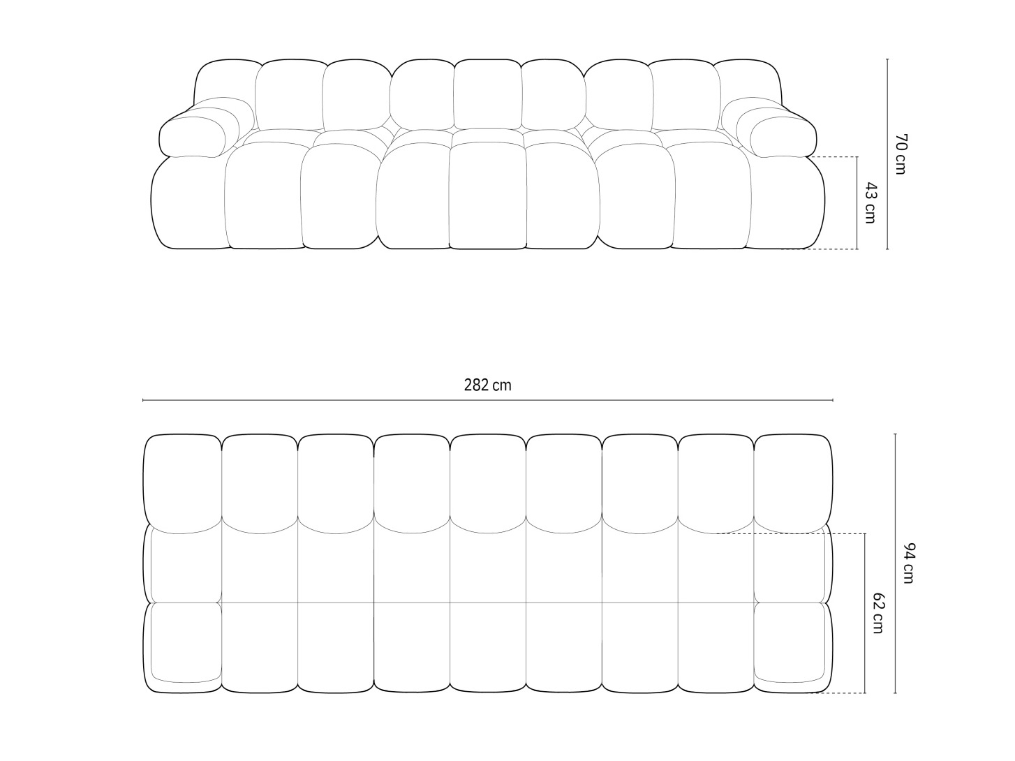 Moduļu dīvāns Caltenu 107 (Bluvel 19)