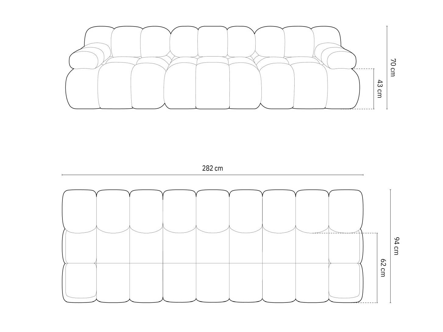 Moduļu dīvāns Caltenu 107 (Bluvel 52)