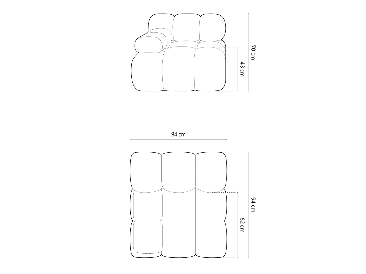 Moduļu krēsls Caltenu 104 (Sonic 23)