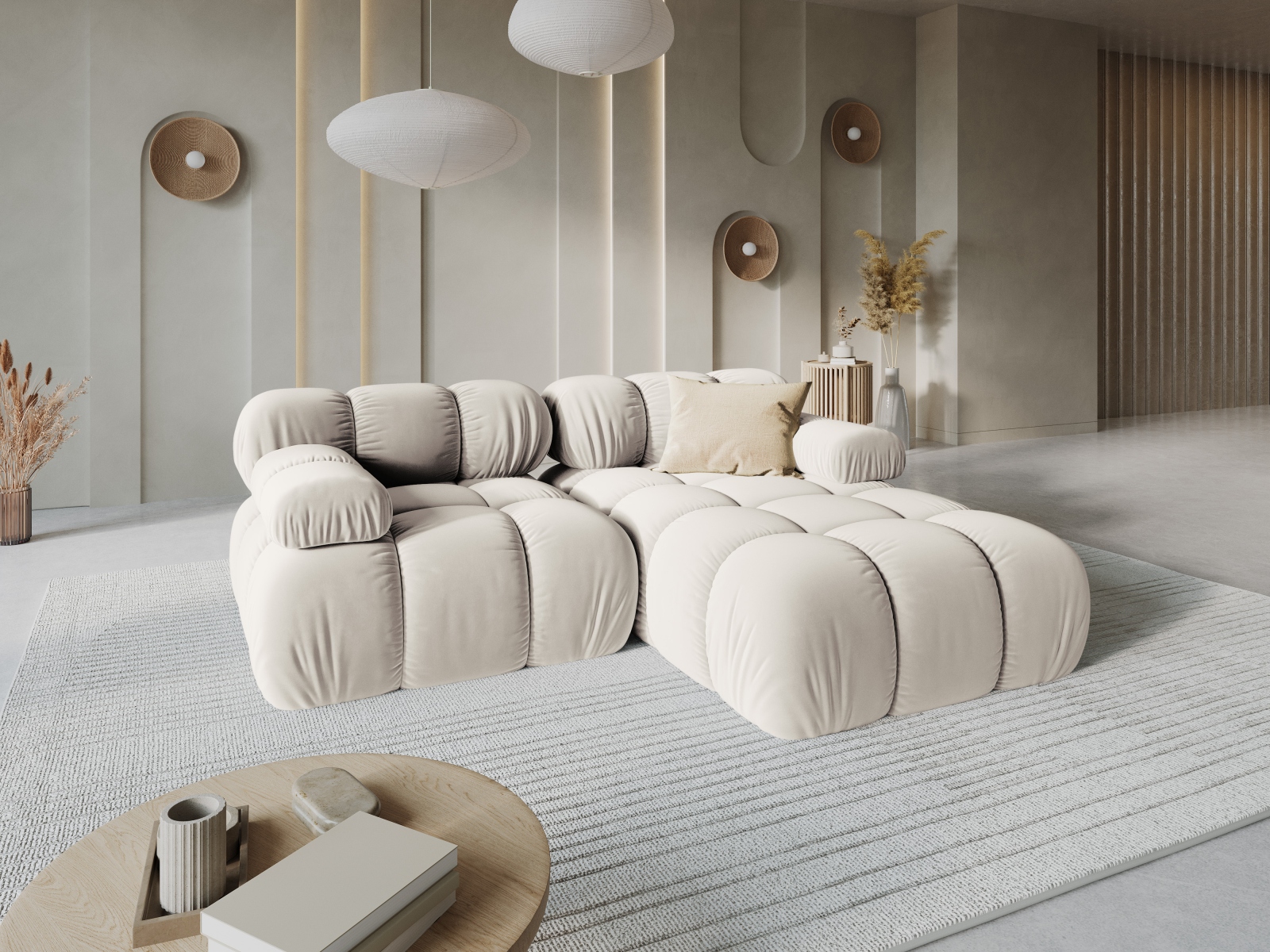 Moduļu stūra dīvāns Caltenu 105 (Bluvel 30)