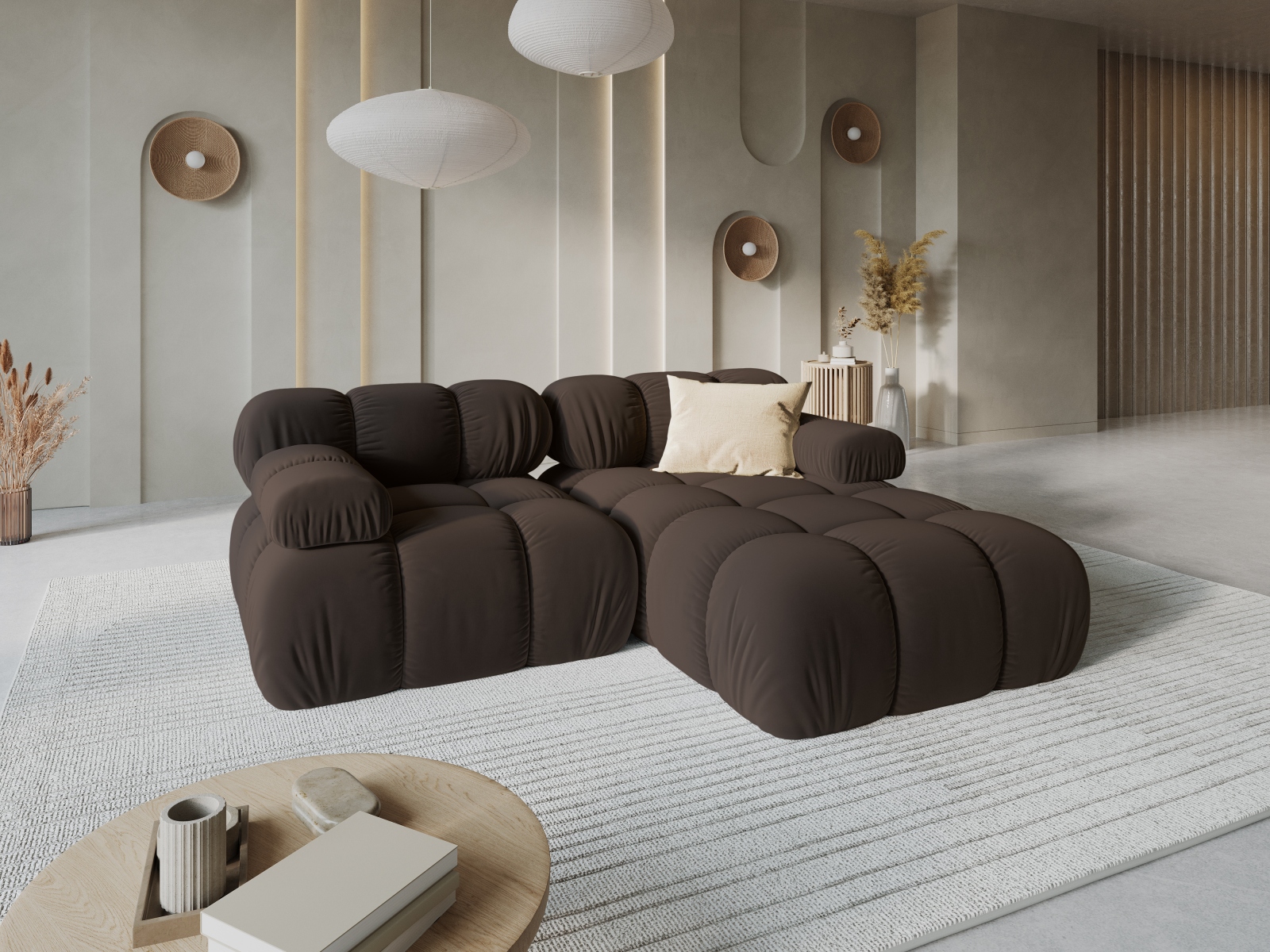Moduļu stūra dīvāns Caltenu 105 (Bluvel 48)
