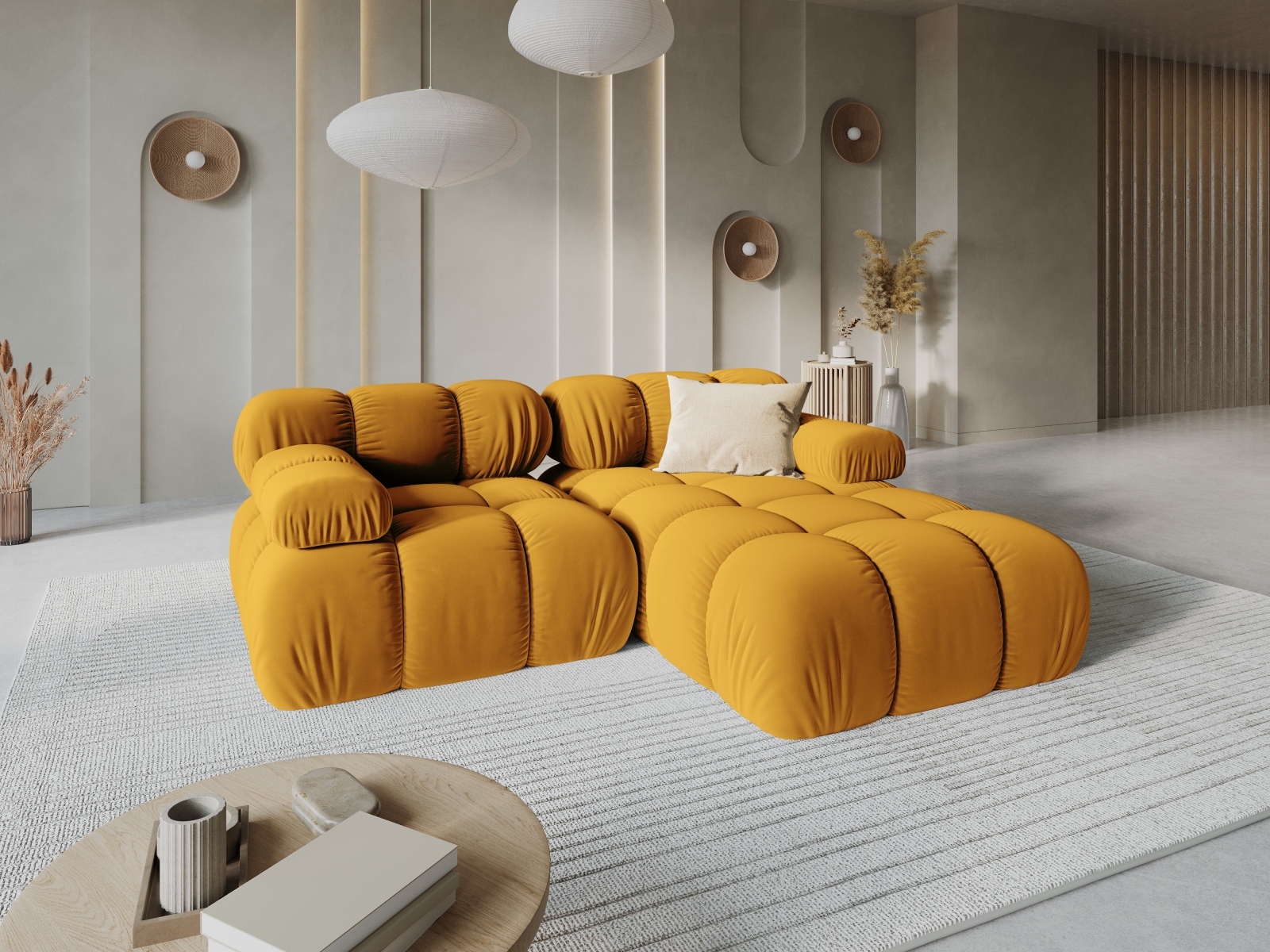 Moduļu stūra dīvāns Caltenu 105 (Bluvel 68)