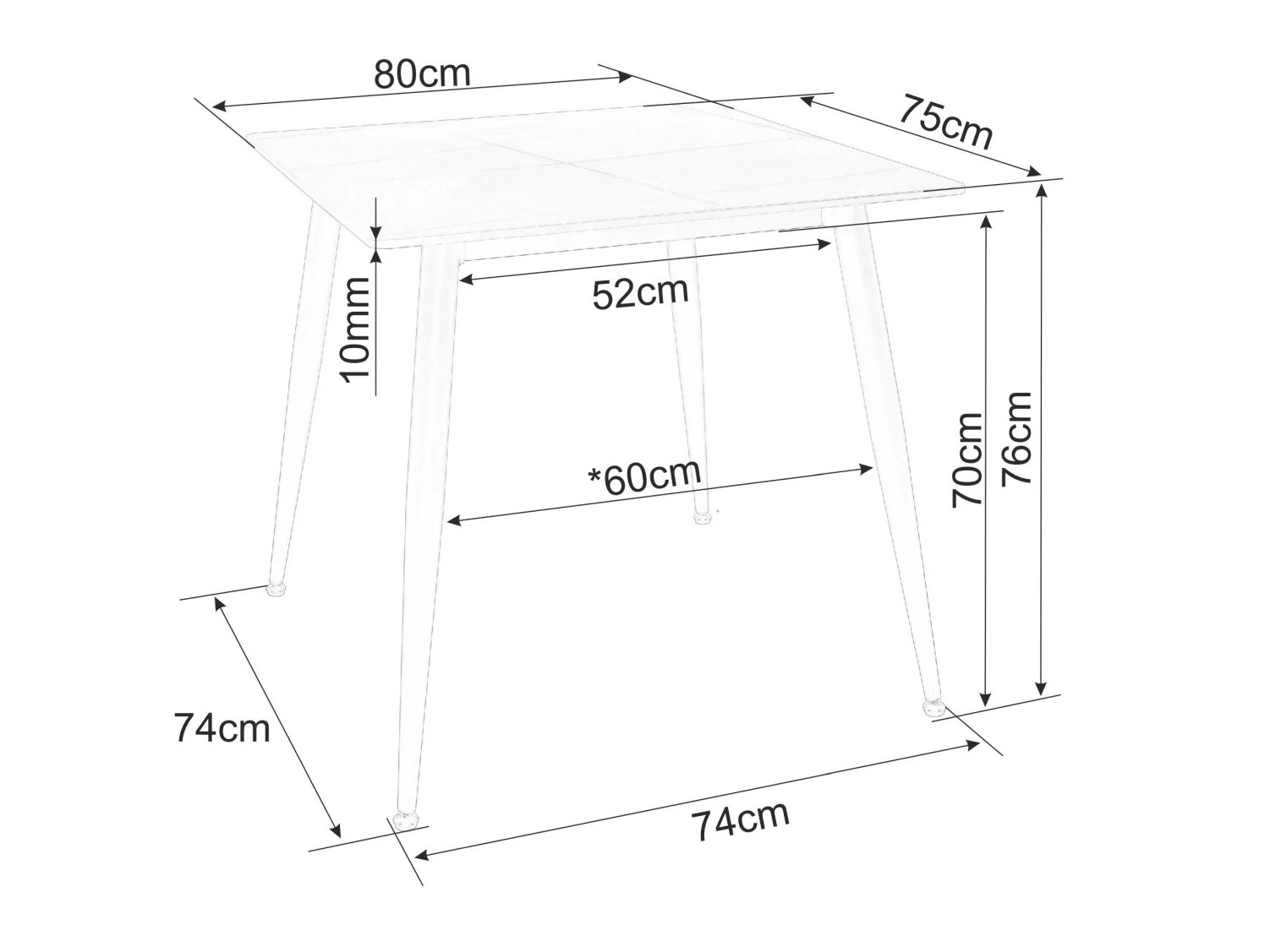 Cтол Detroit 876 (Белый мрамор)
