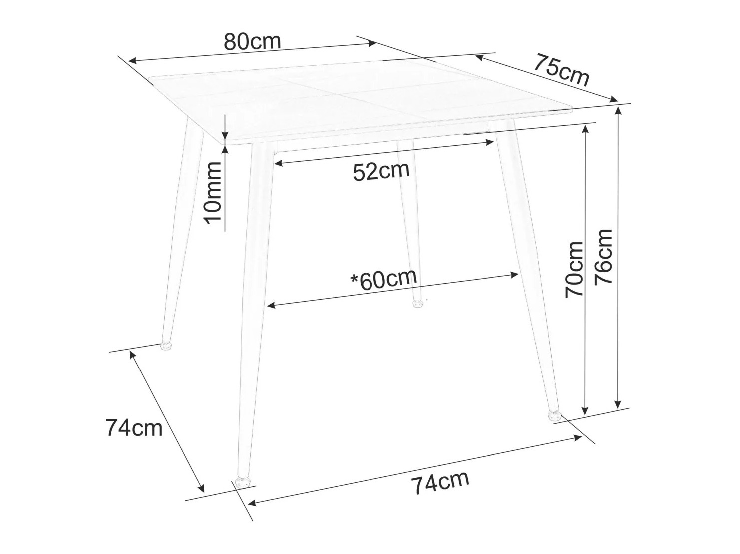 Cтол Detroit 876 (Черный мрамор)