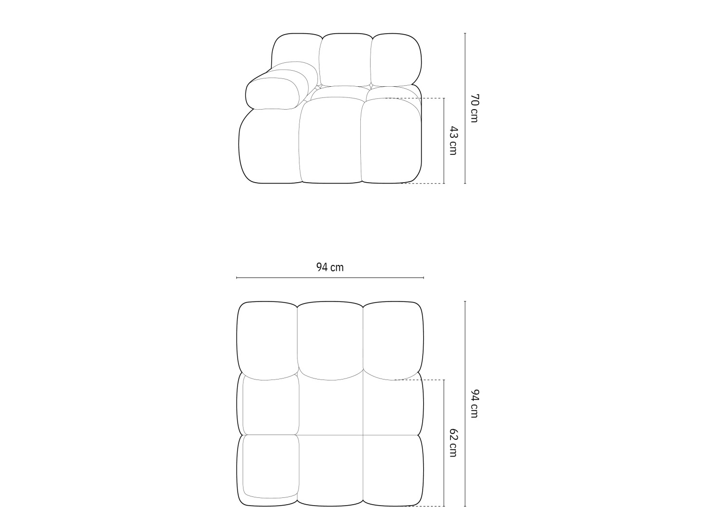 Модульное кресло Caltenu 104 (Sonic 40)