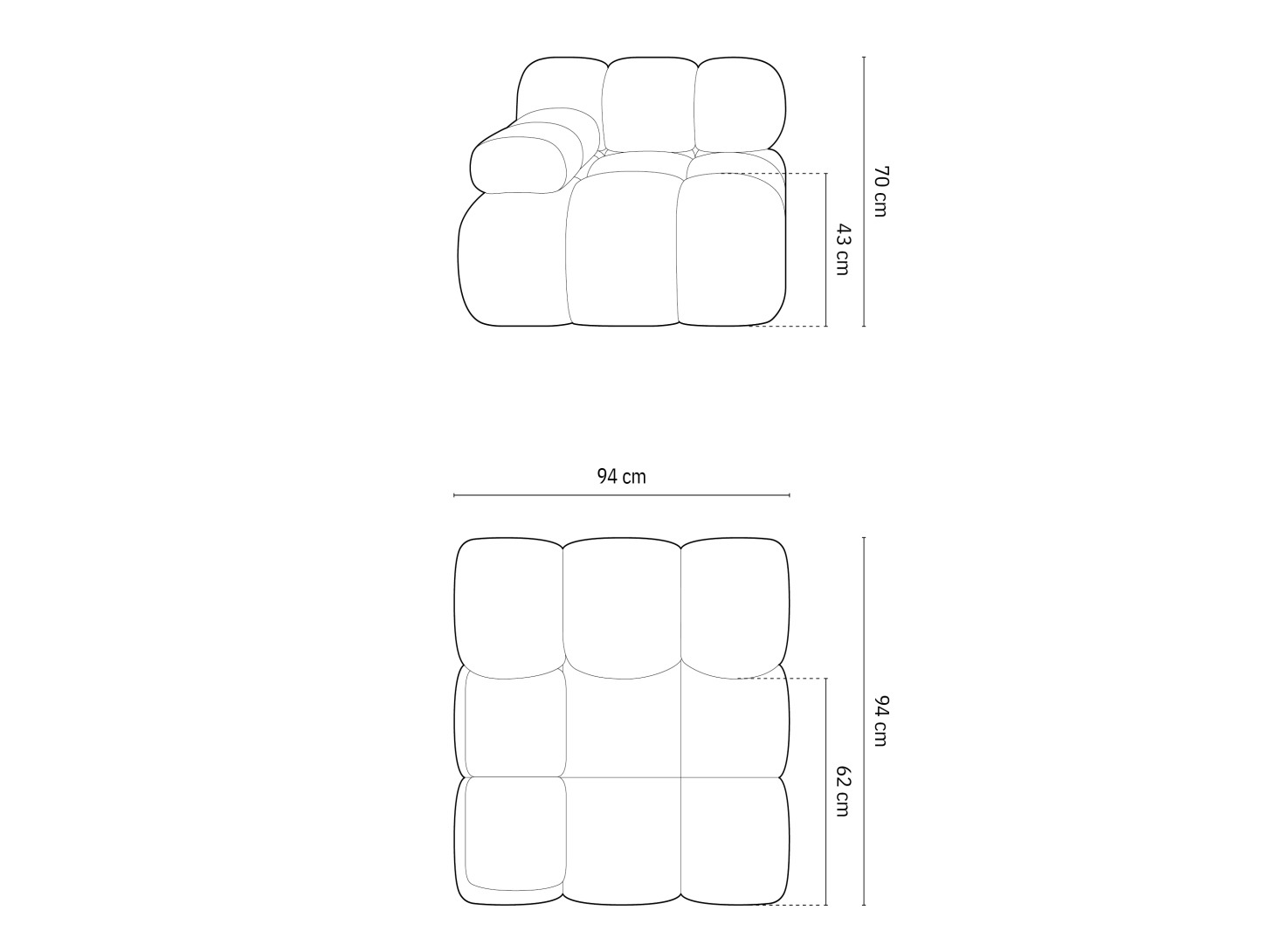Модульное кресло Caltenu 104 (Sonic 77)