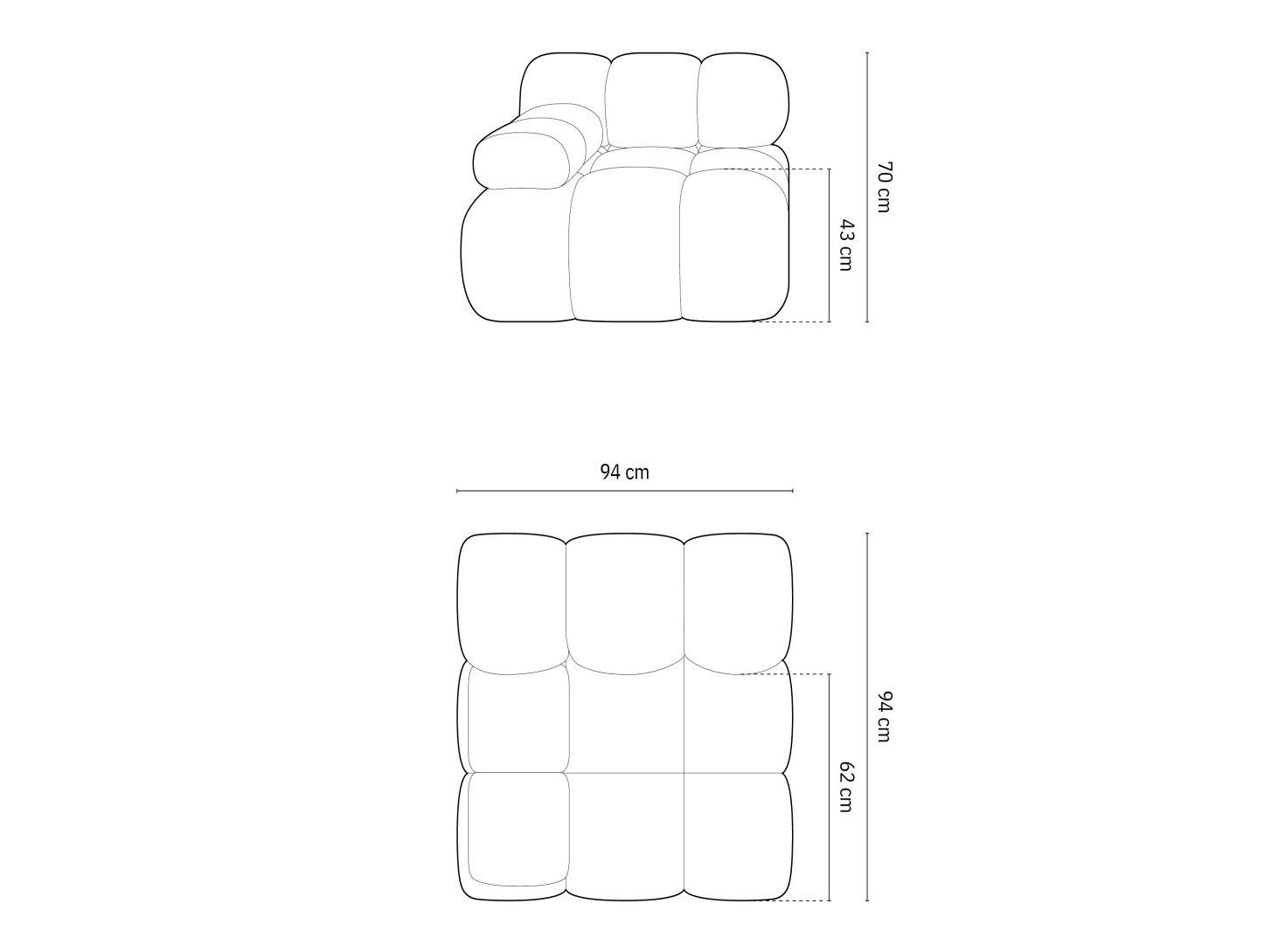 Moduļu krēsls Caltenu 104 (Sonic 44)