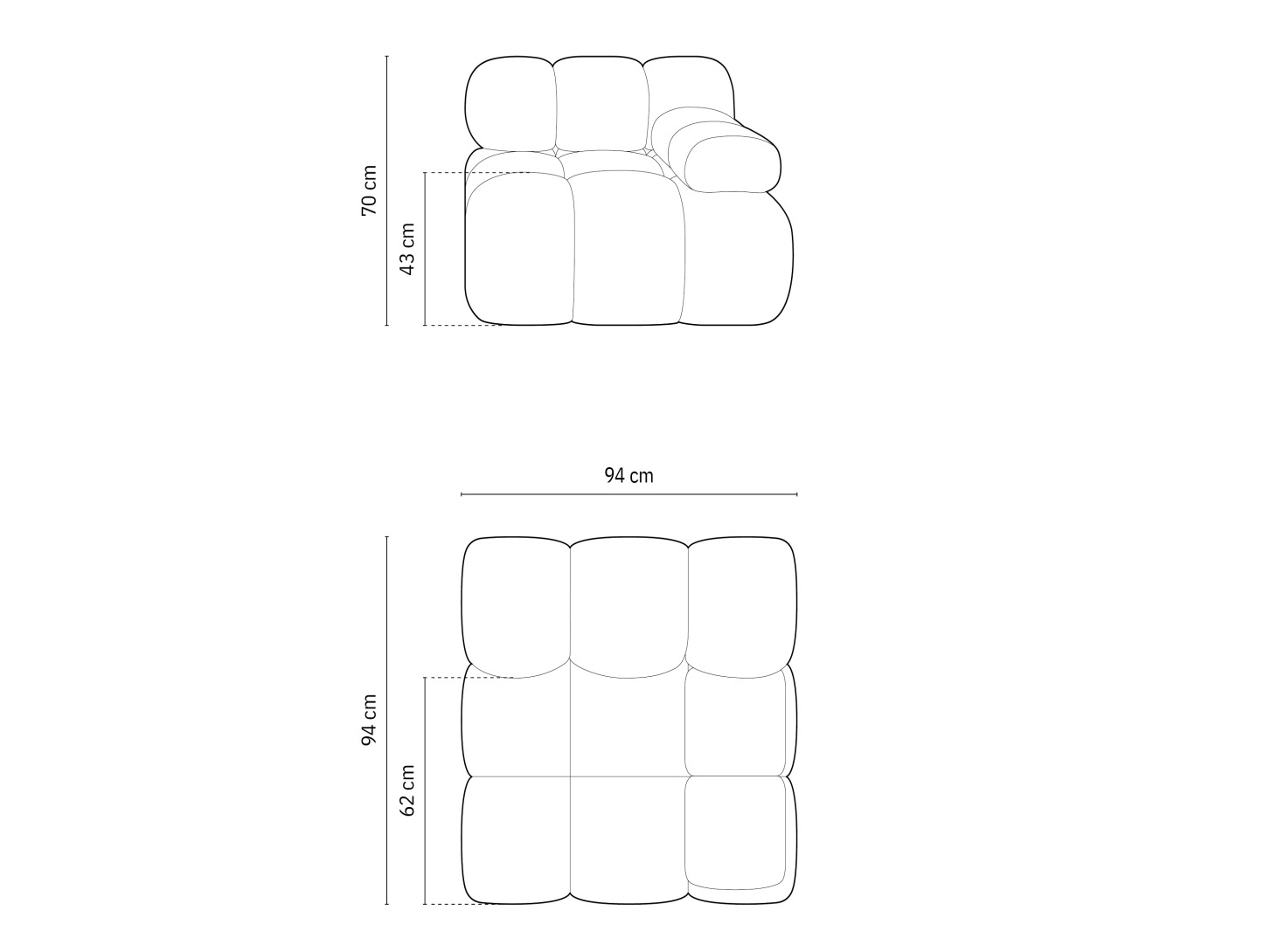 Moduļu krēsls Caltenu 104 (Sonic 87)