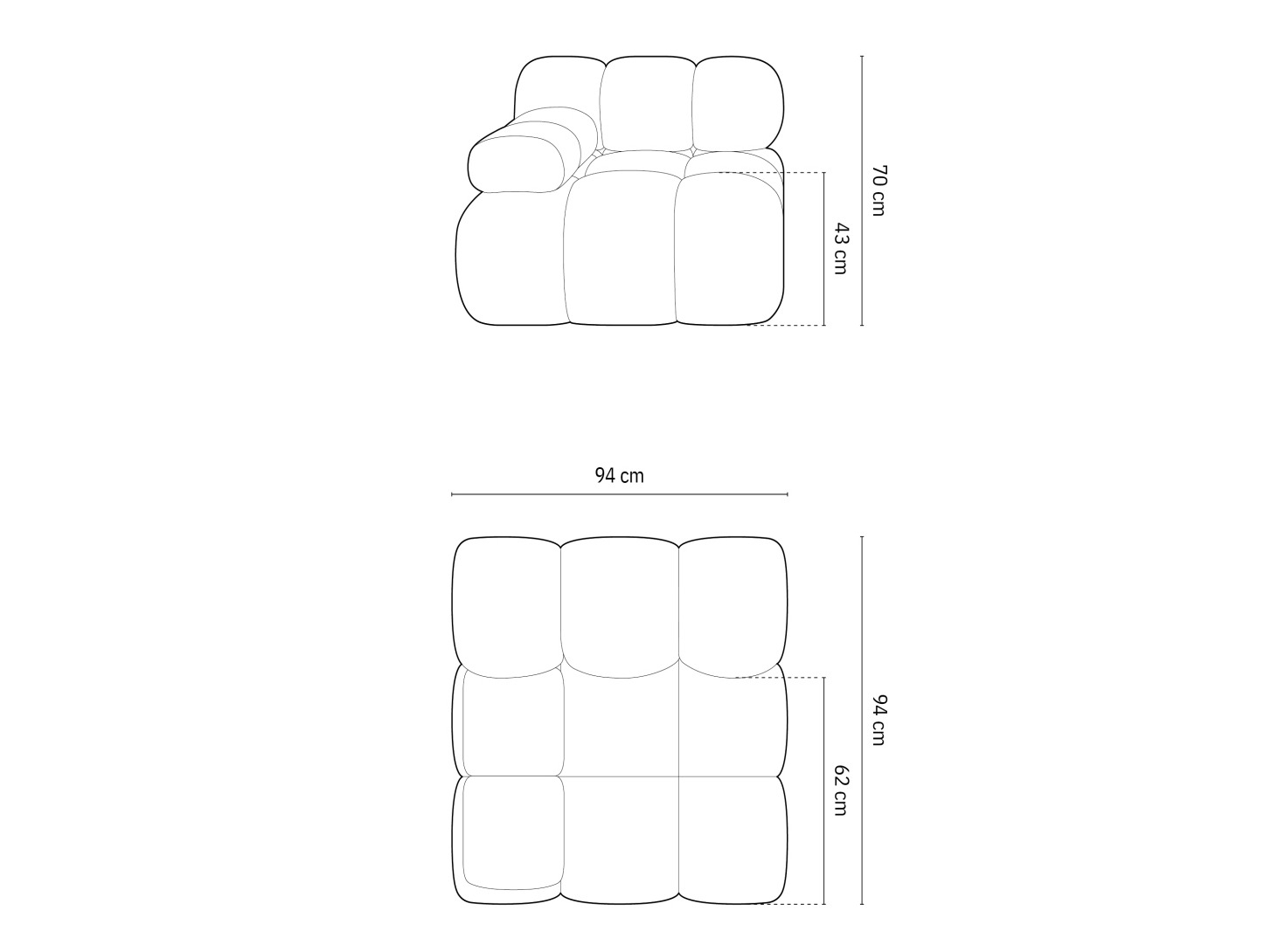 Moduļu krēsls Caltenu 104 (Sonic 87)