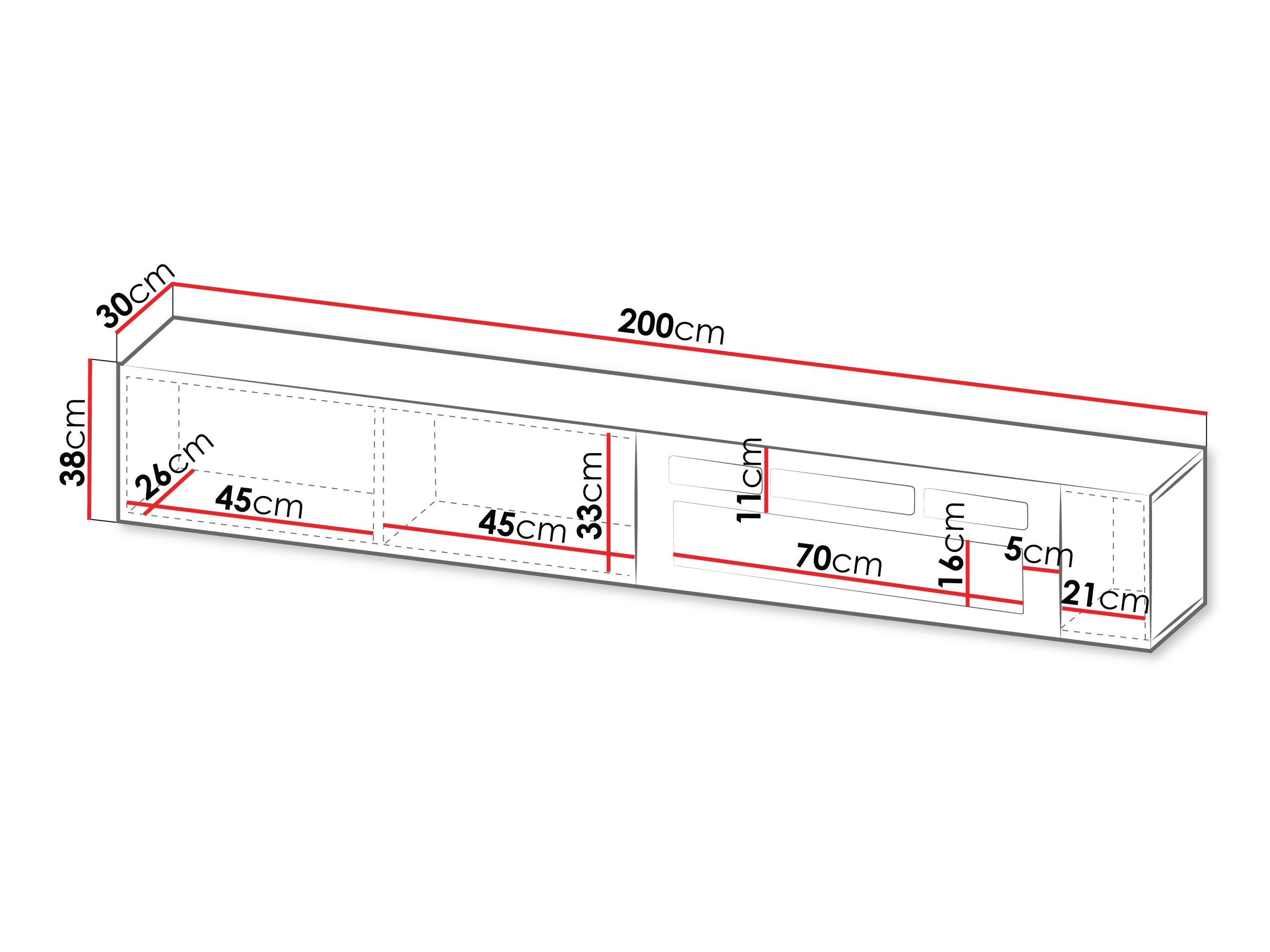 TV galds Calveru 110 (Melns)