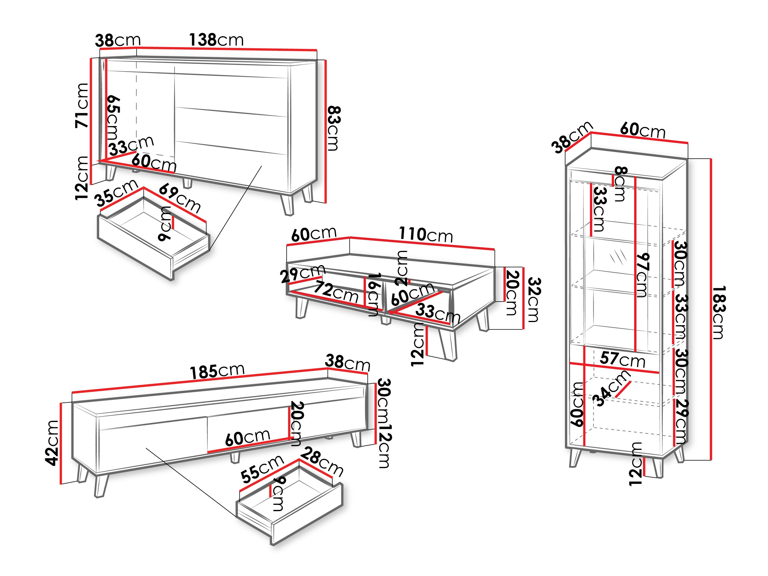 Viesistabas komplekts Melevara 106