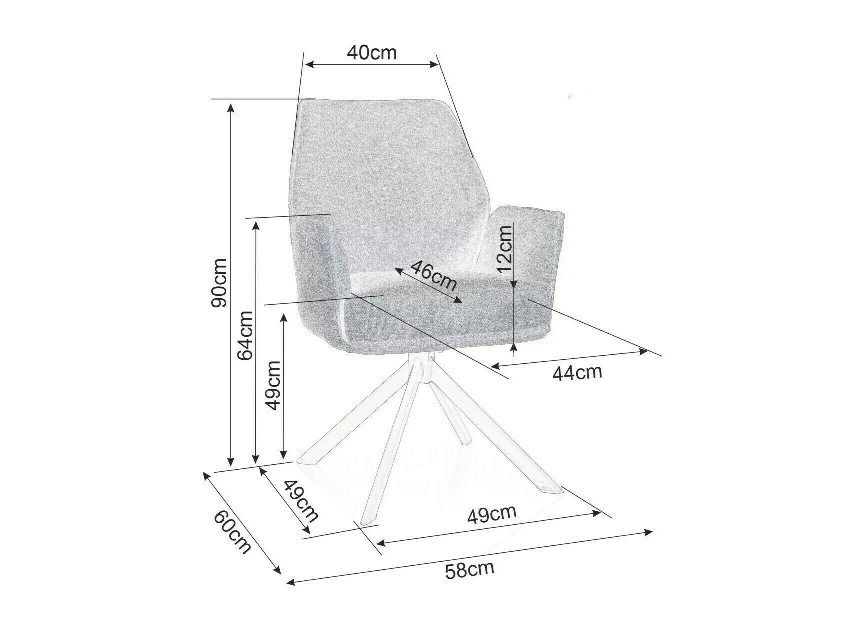 Krēsls Detroit 423 (Gaiši bēšs)