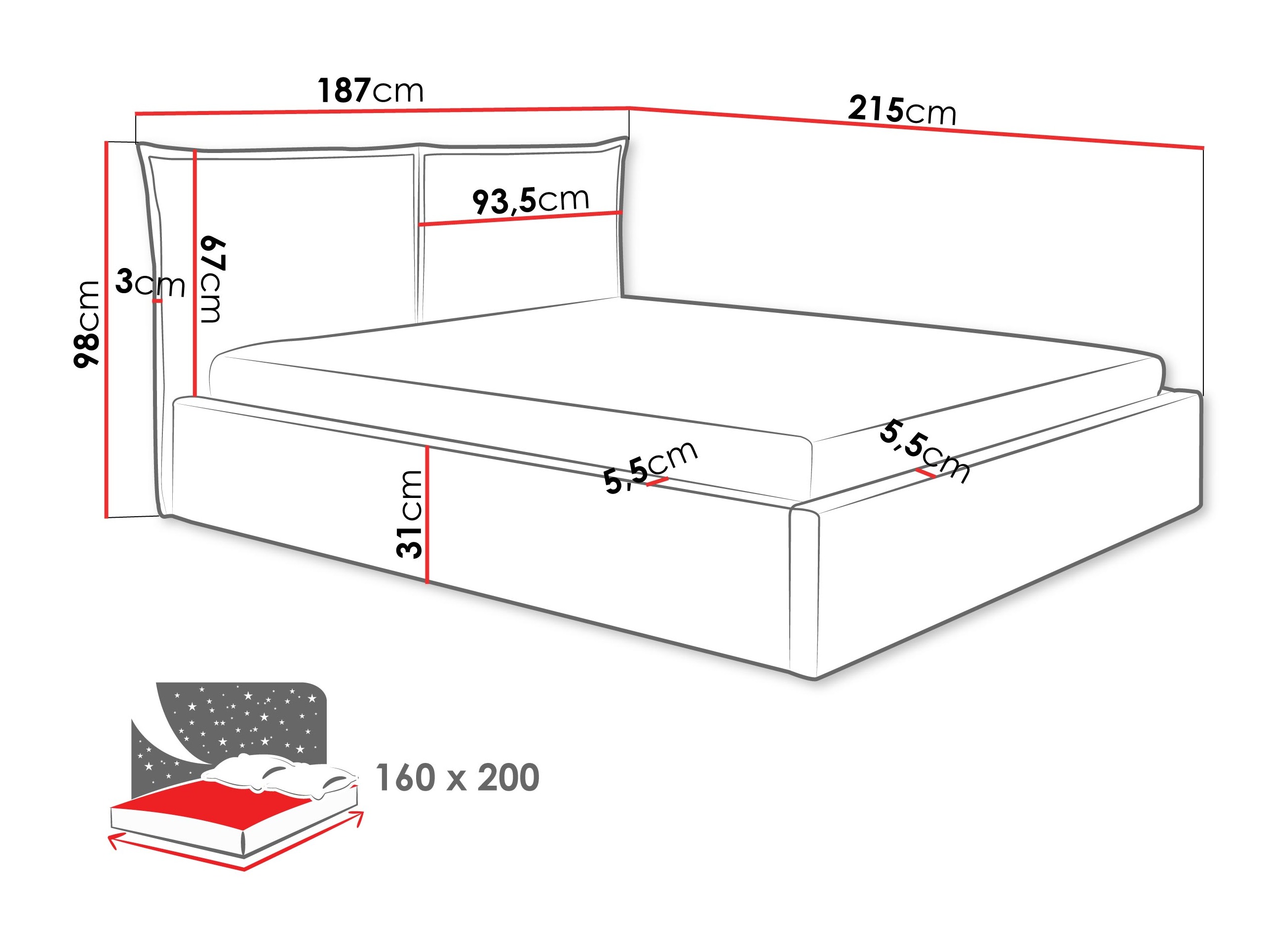 Кровать Malden 100 (Kronos 19)