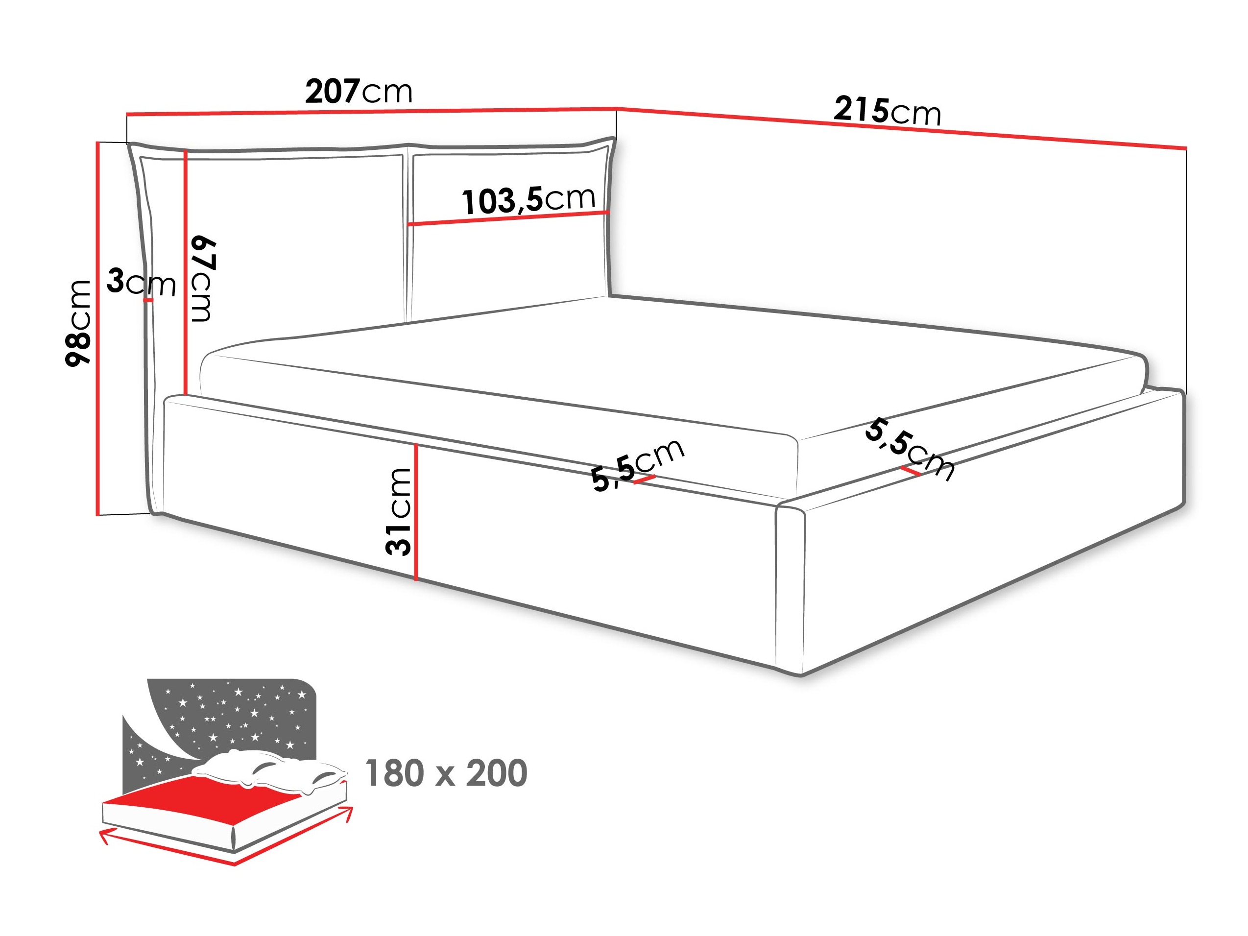 Кровать Malden 100 (Kronos 29)