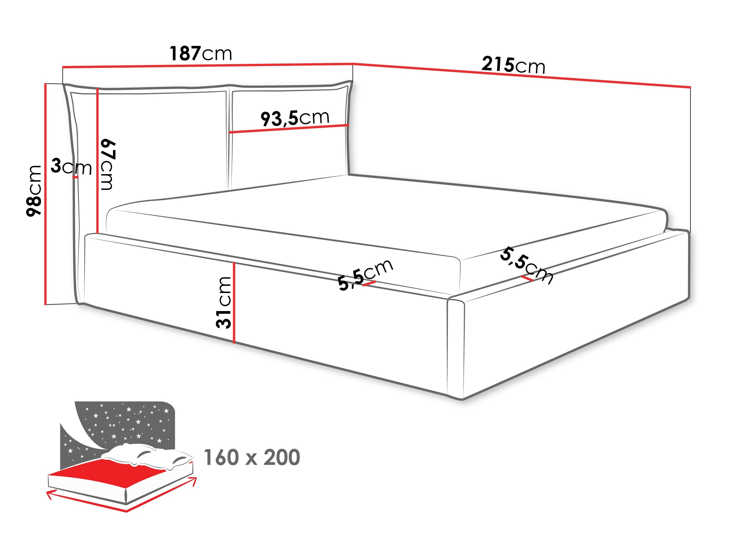 Кровать Malden 100 (Kronos 46)