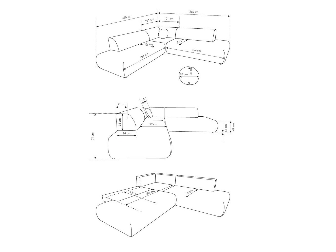 Stūra dīvāns Kingston 186 (Vinci 07)