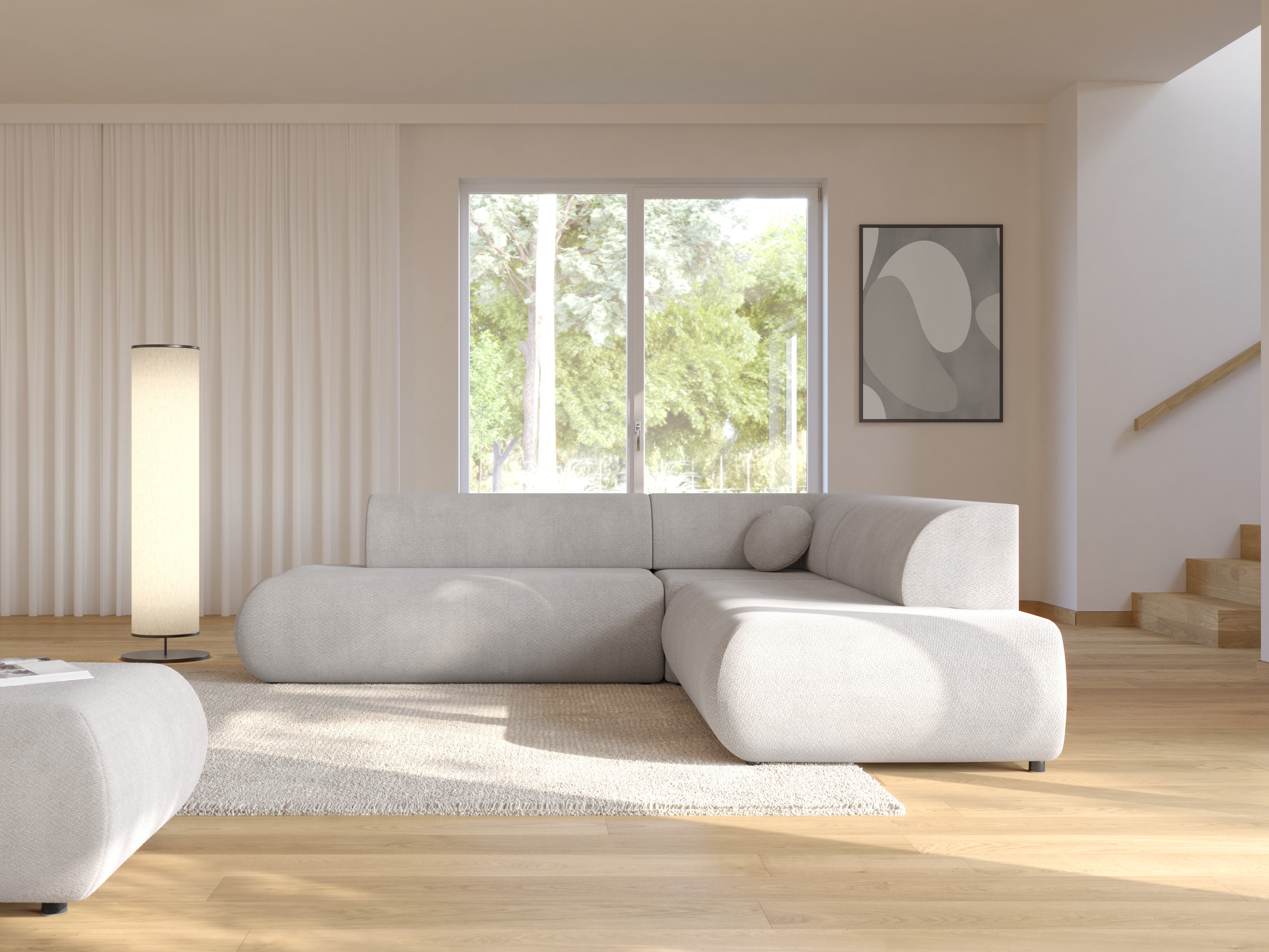 Stūra dīvāns Kingston 186 (Vinci 07)