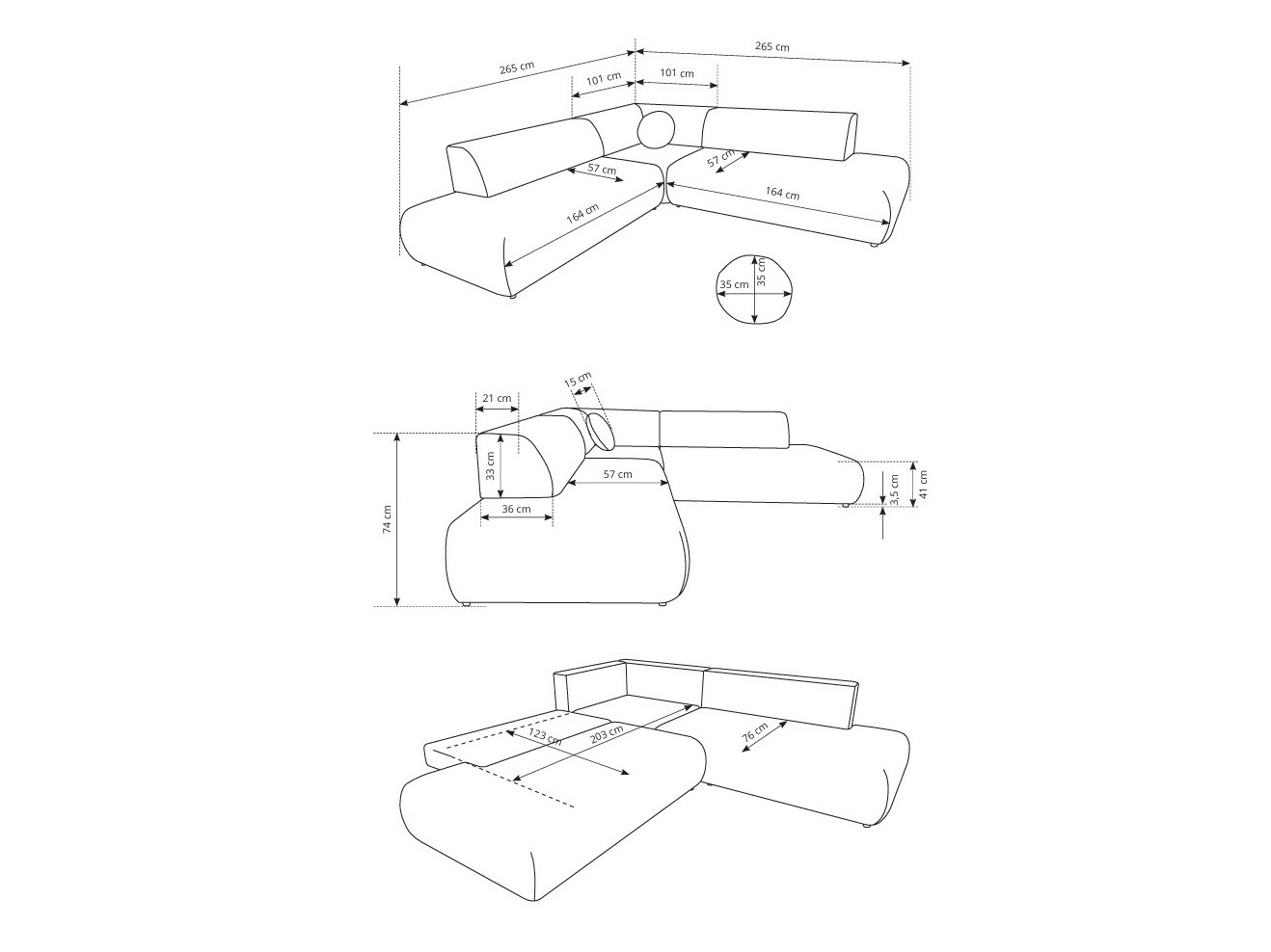 Stūra dīvāns Kingston 186 (Vinci 14)