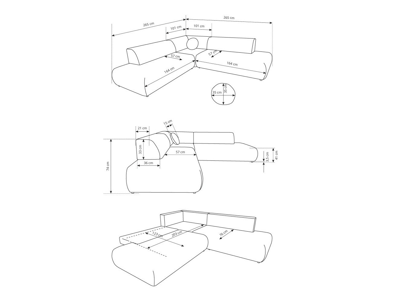 Stūra dīvāns Kingston 186 (Vinci 88)
