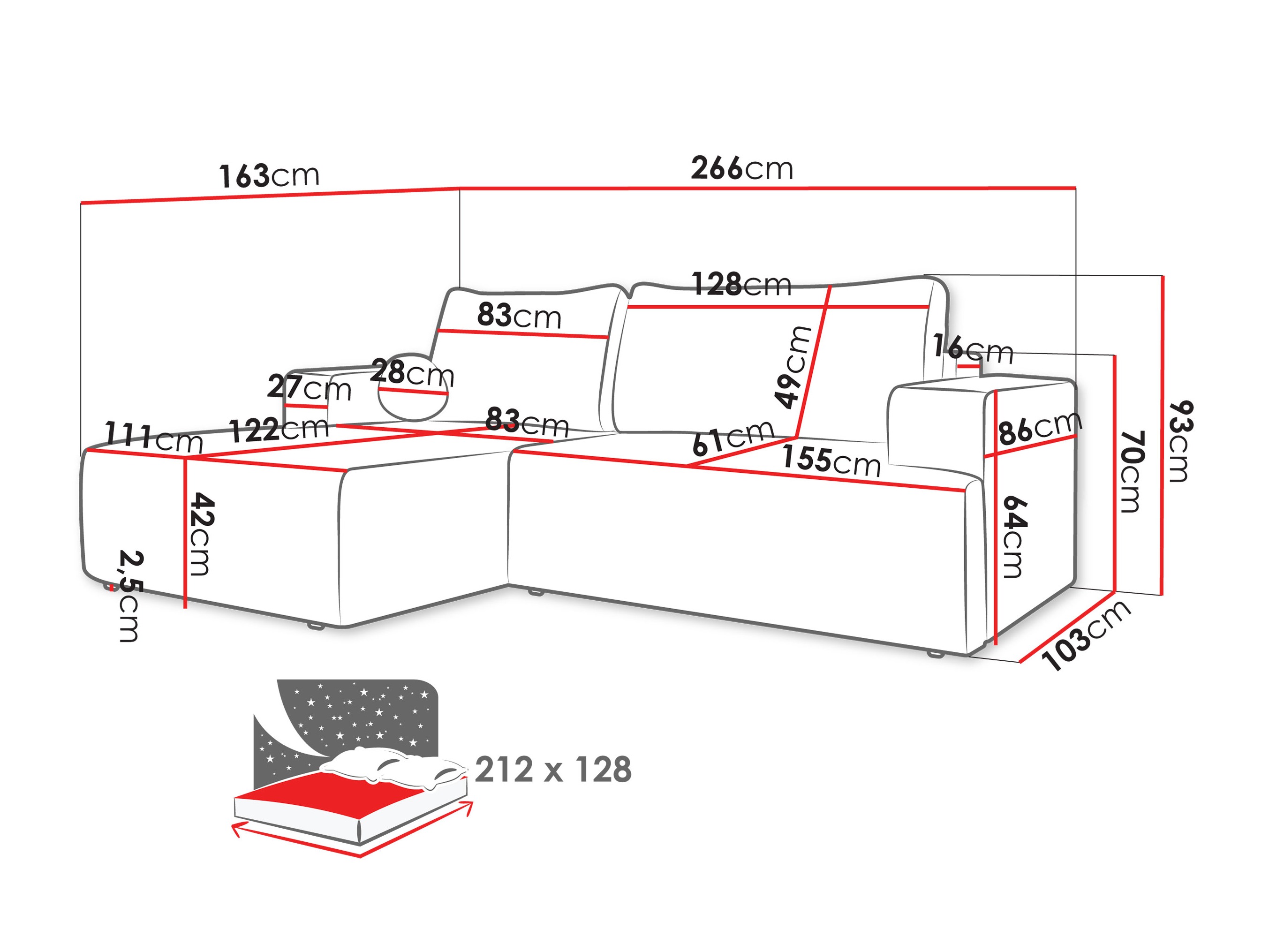 Угловой диван Comfivo 456 (Clara 215.10)
