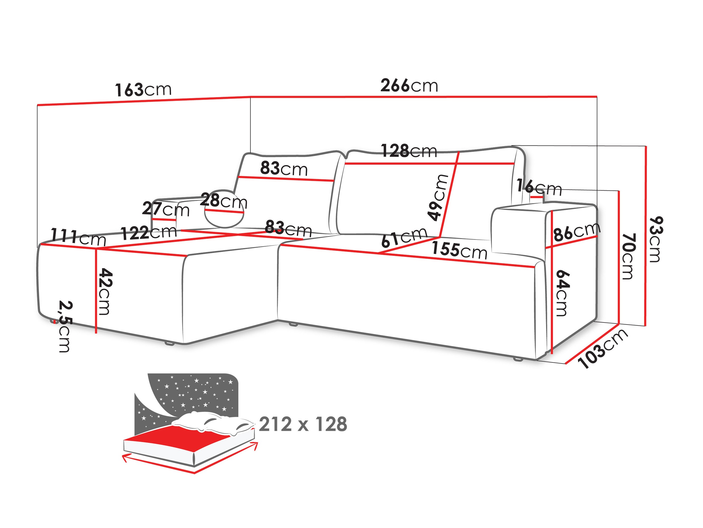 Угловой диван Comfivo 456 (Trilla 222.04)