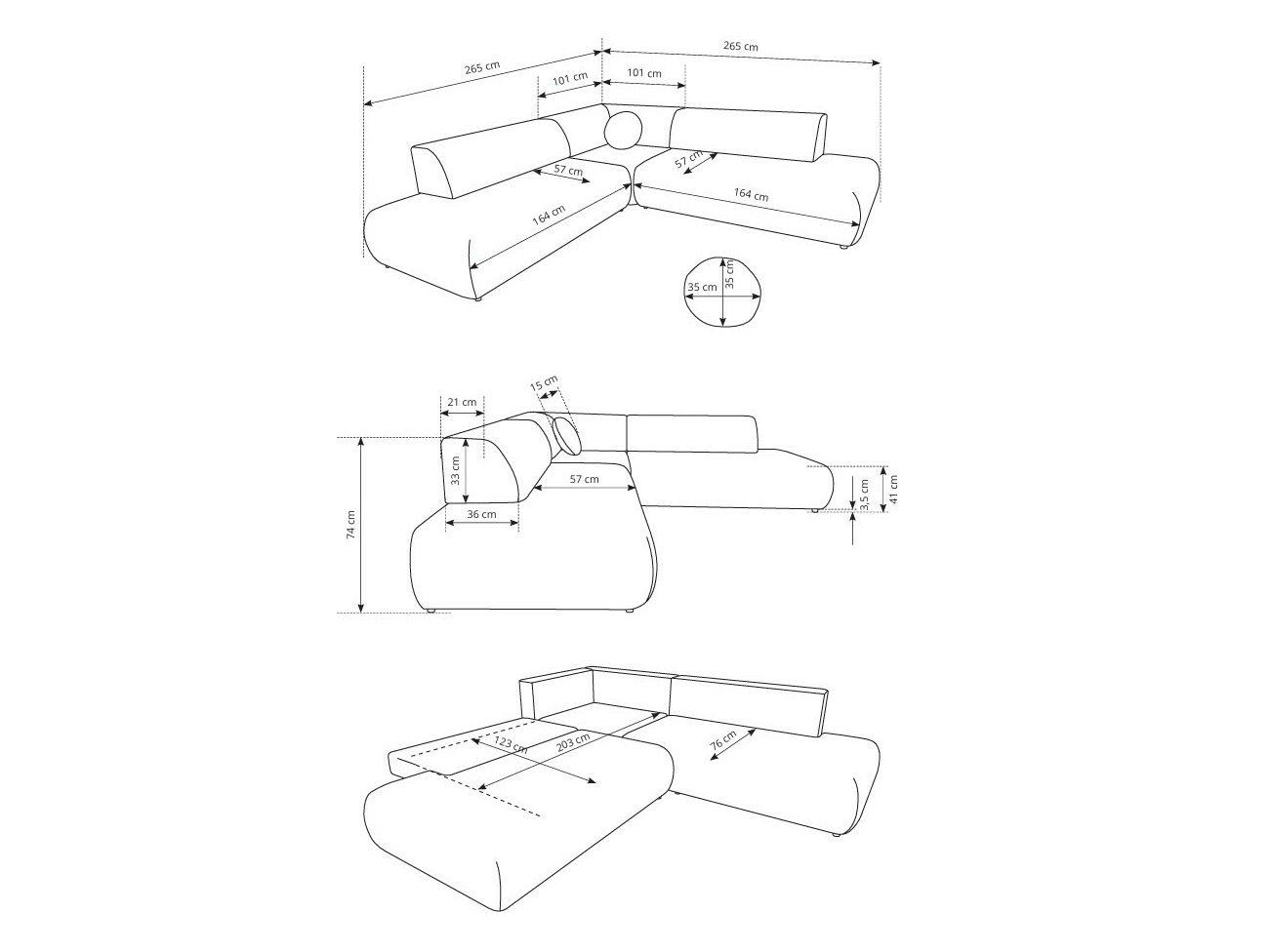 Угловой диван Kingston 186 (Vinci 75)
