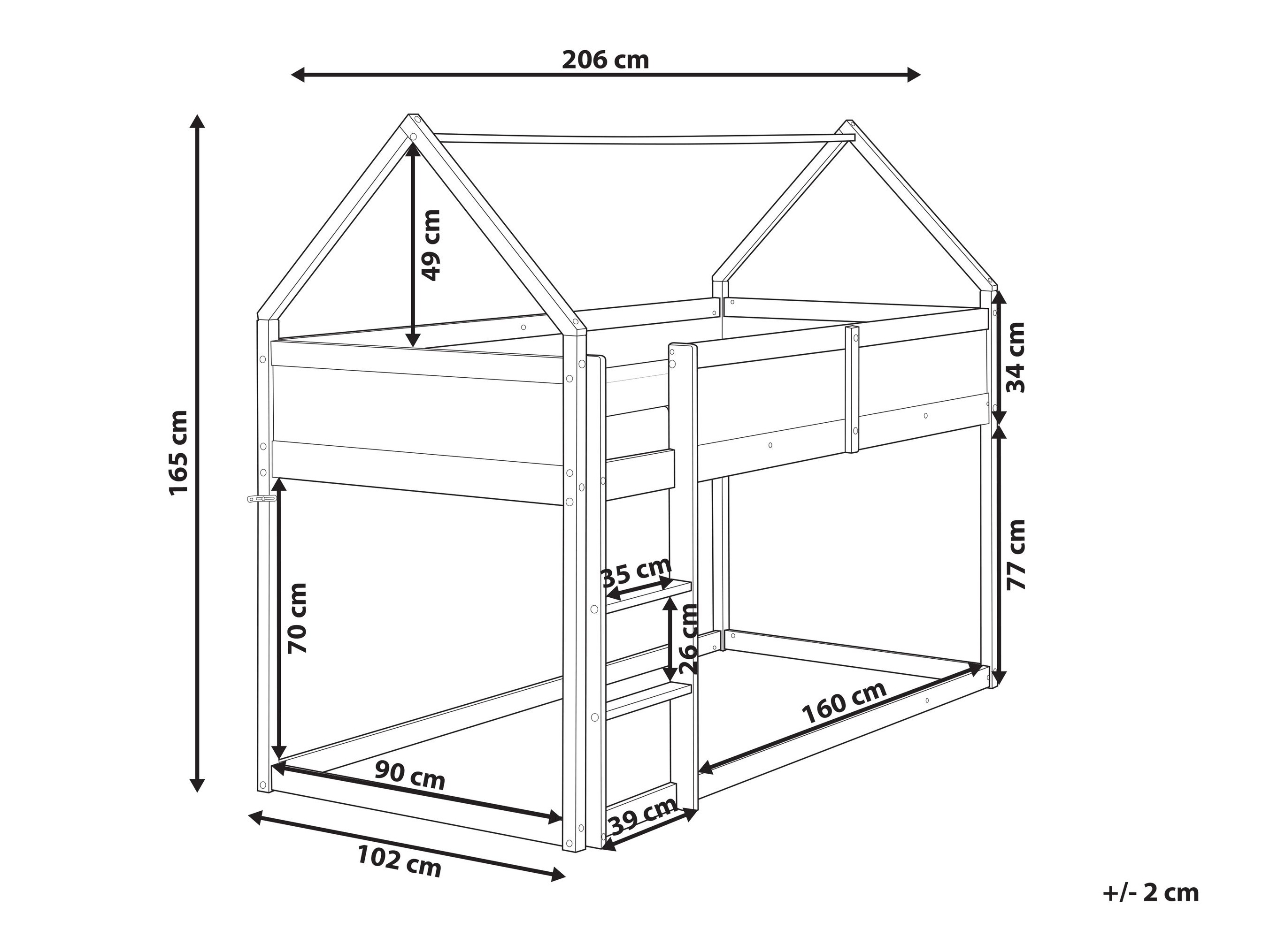 Высокая кровать Berwyn 2830 (Белый)