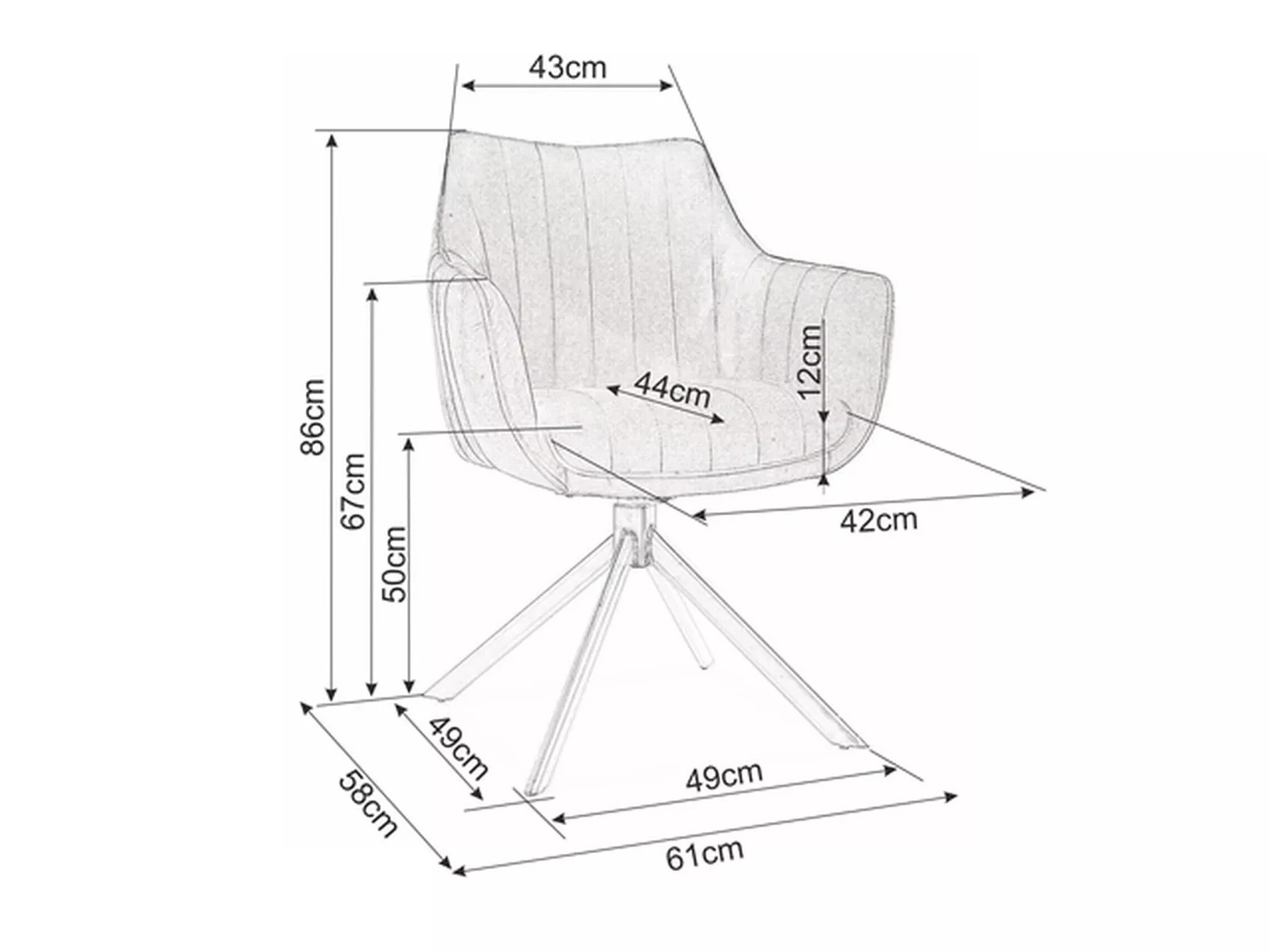 Krēsls Detroit 912 (Pelēks)