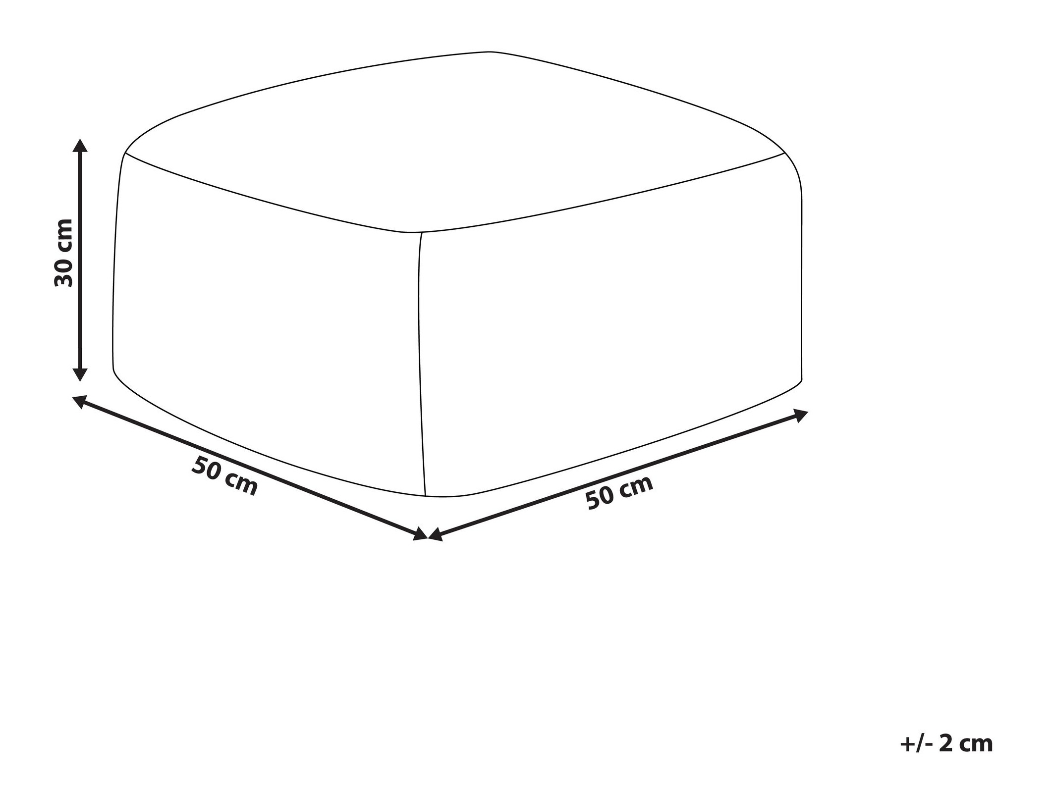 Pufs Berwyn 2835 (Pelēks)