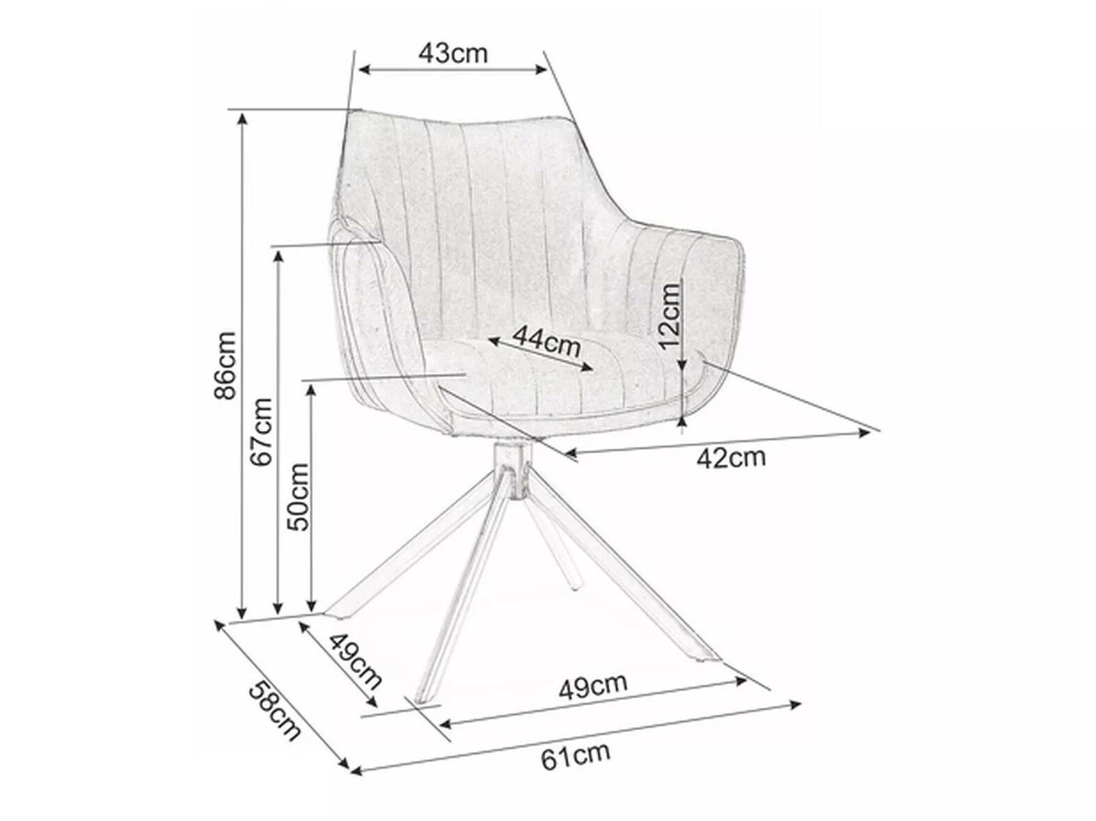 Стул Detroit 134 (Коричневый)