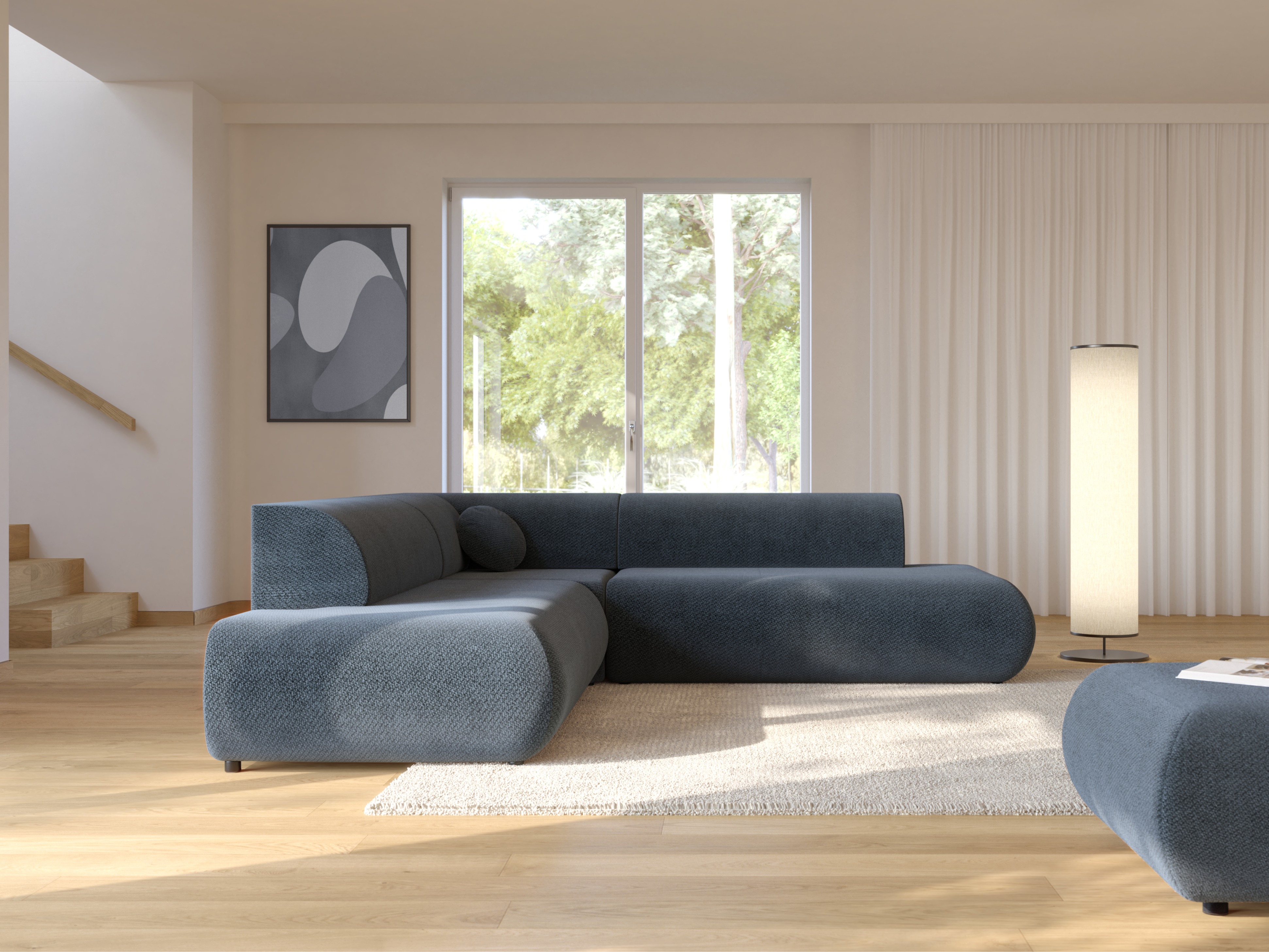 Stūra dīvāns Kingston 186 (Vinci 88)